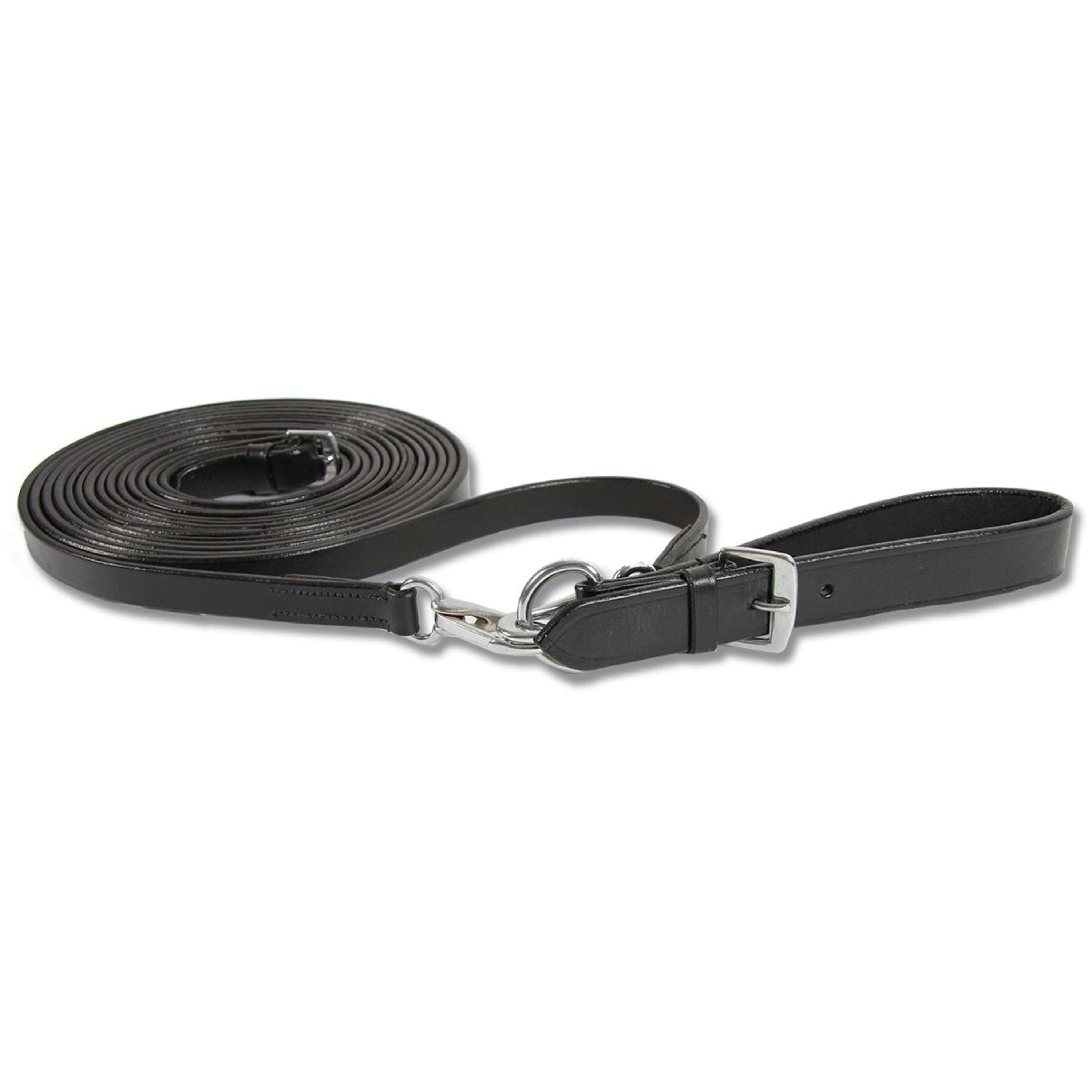 Star Longues Rênes 15mm Cuir Noir
