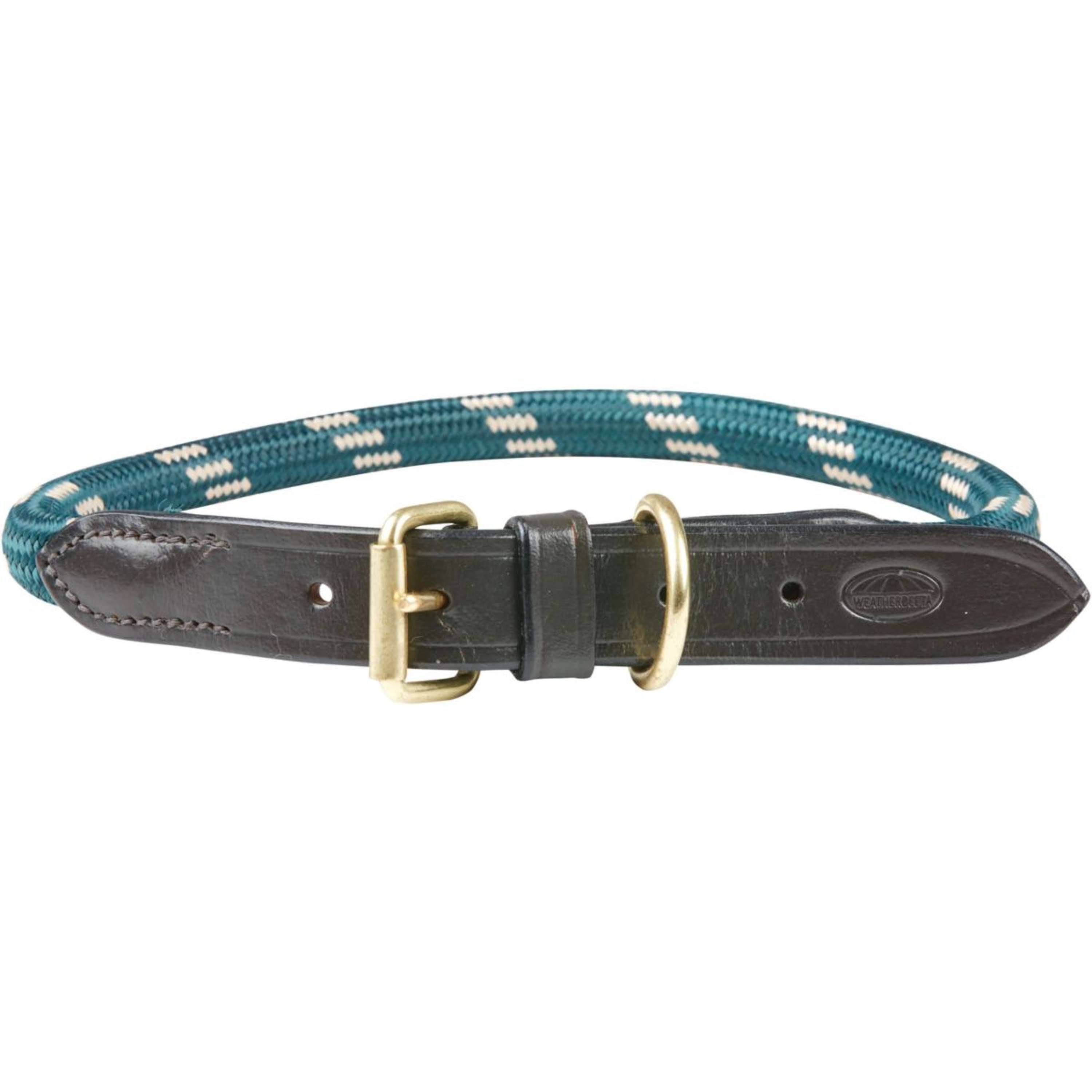 WeatherBeeta Collier pour Chien Rope Leather Hunter Green/Brown