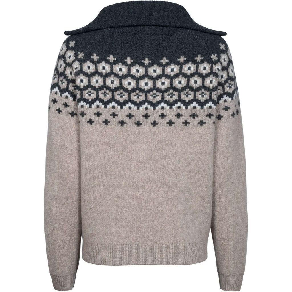 Cavallo Pullover Cavalleara avec Fermeture Éclair Peanut