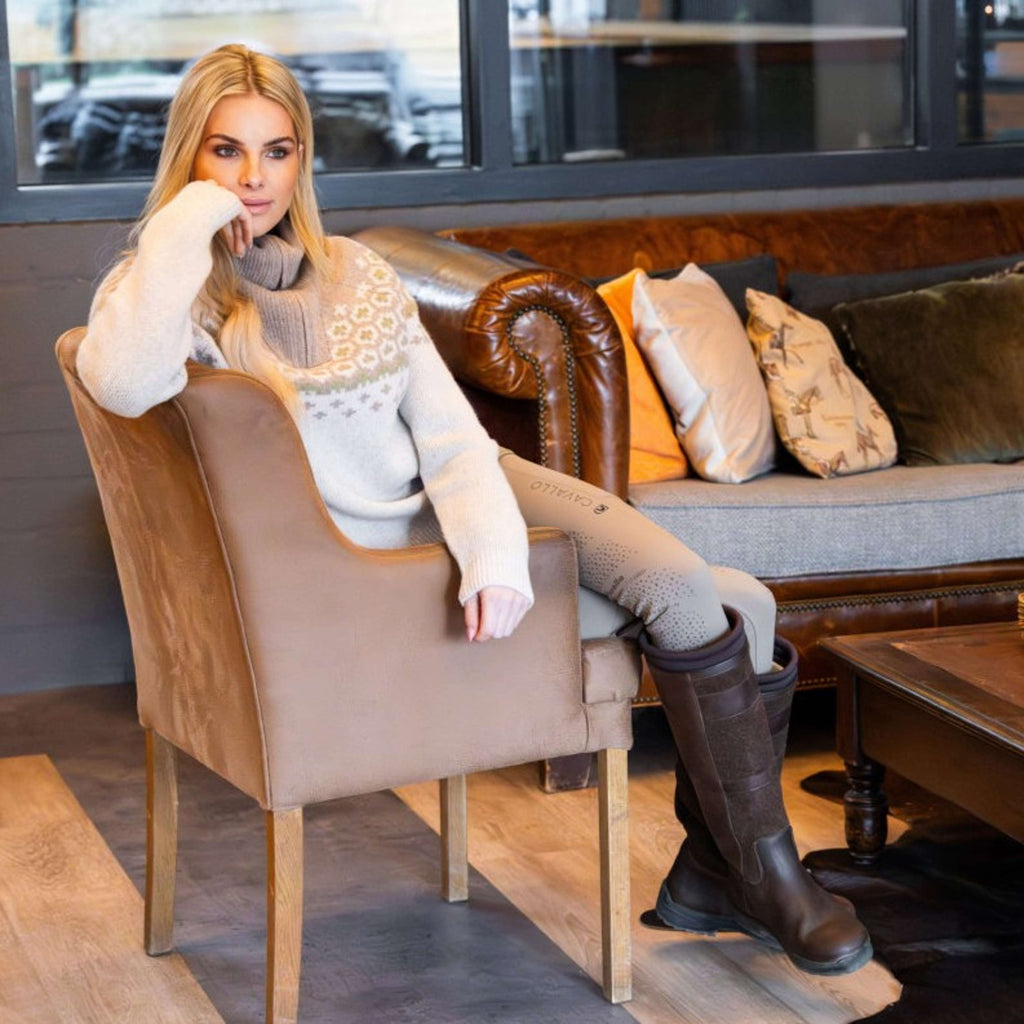Cavallo Pullover Cavalleara avec Fermeture Éclair Vanille
