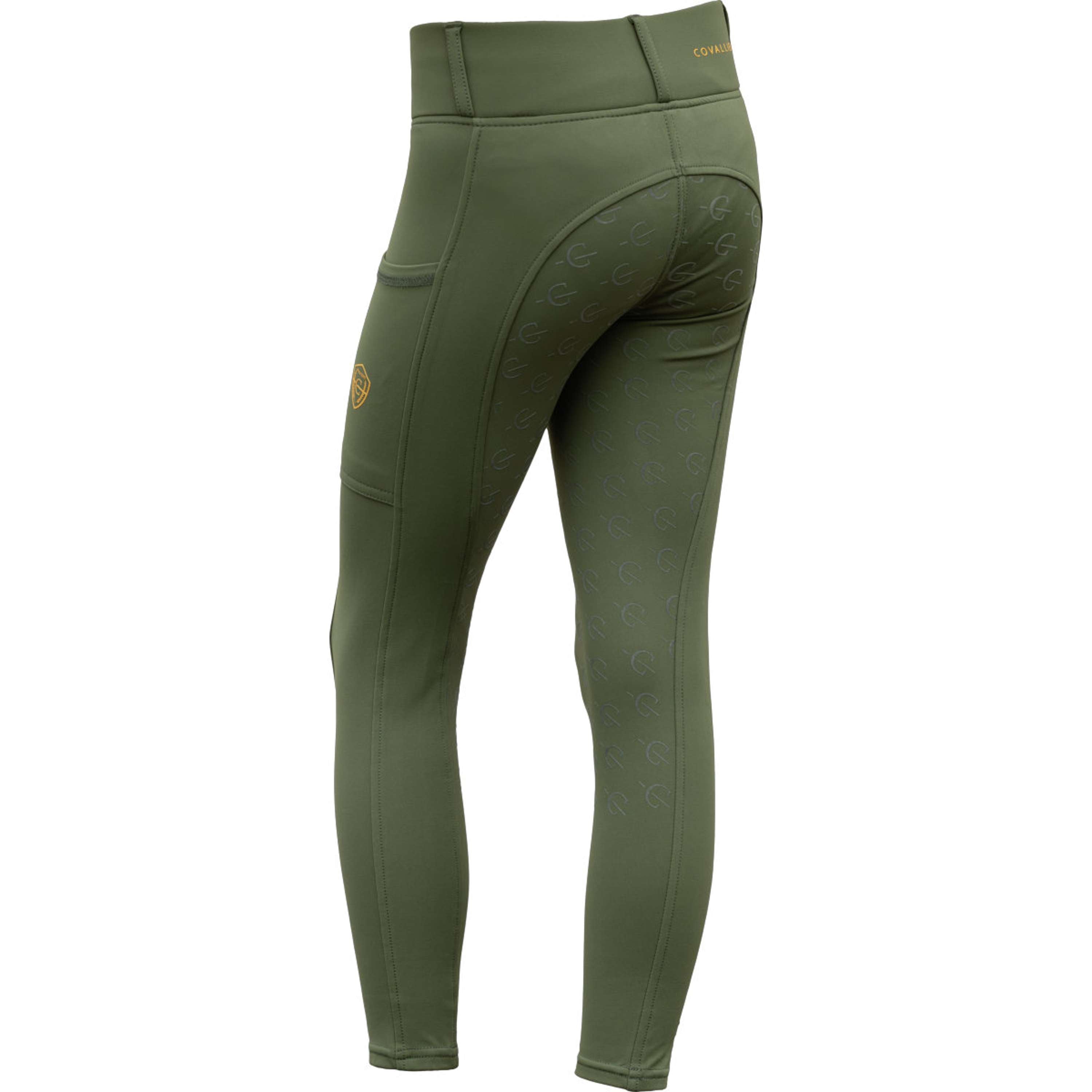Covalliero Legging d'Équitation Full Grip AW26 Kids Forest Green