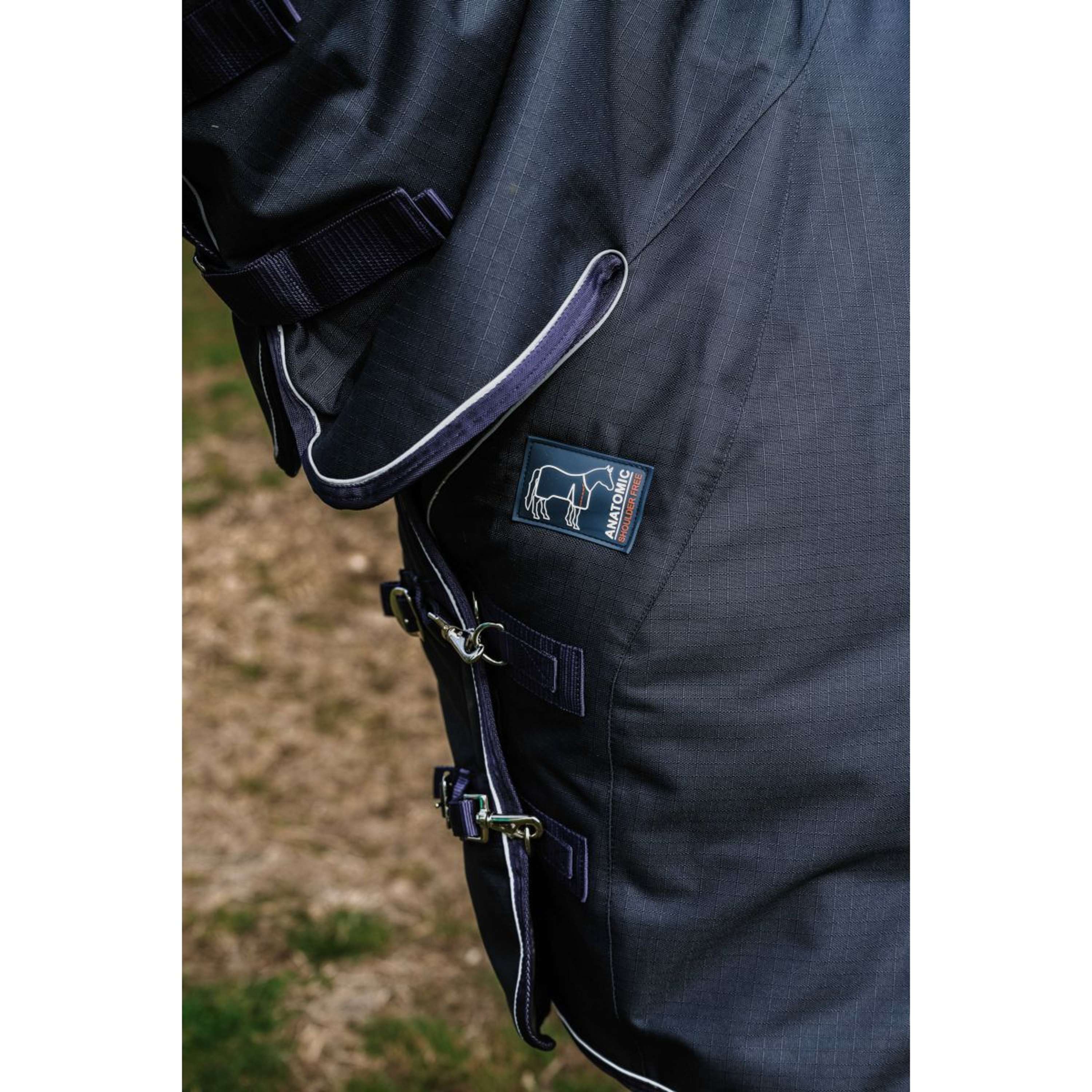EQUITHÈME Couverture d'Extérieur Anatomic Combi 1200D 200g Marin