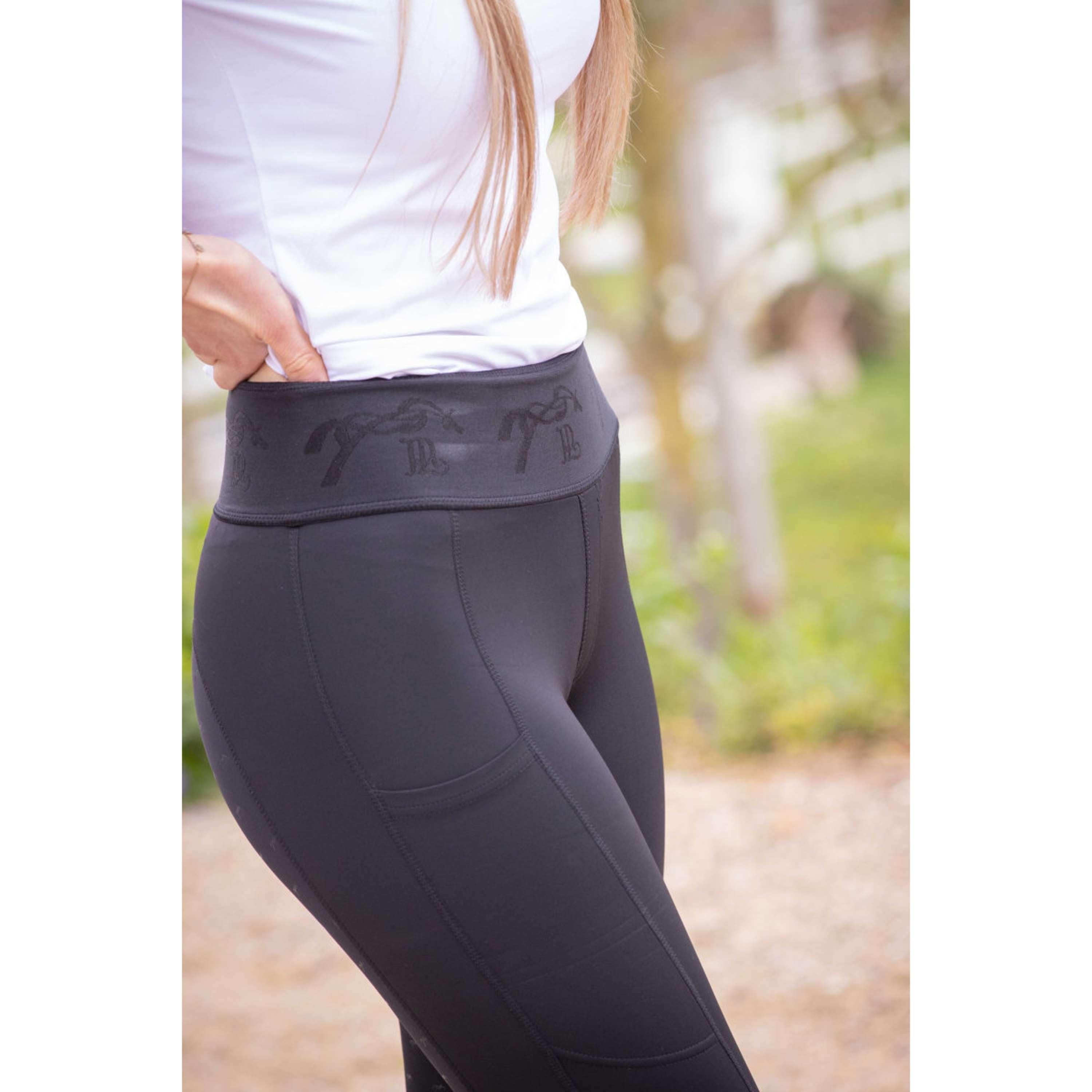Pénélope Legging d'Équitation Delphe Full Grip Noir