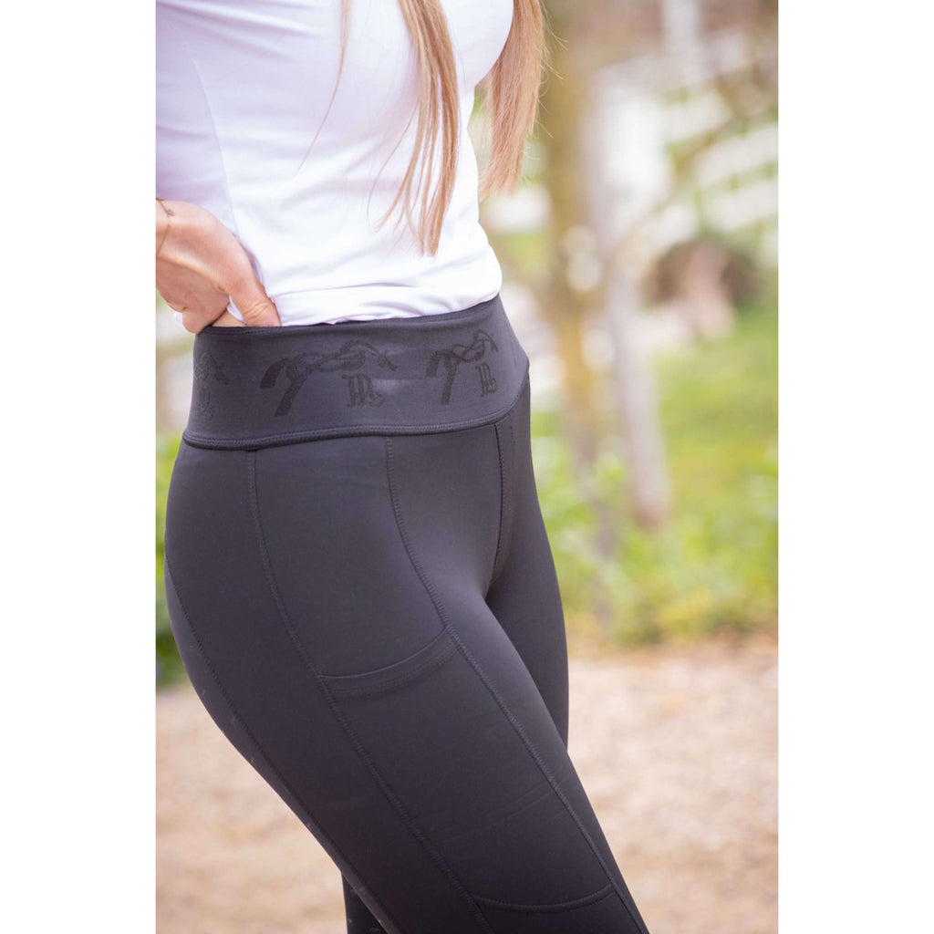 Pénélope Legging d'Équitation Delphe Full Grip Noir