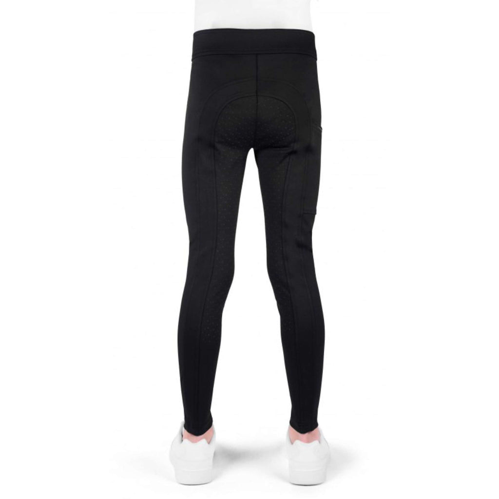 EQUITHÈME Legging d'Équitation Birdy Kids Full Grip Noir