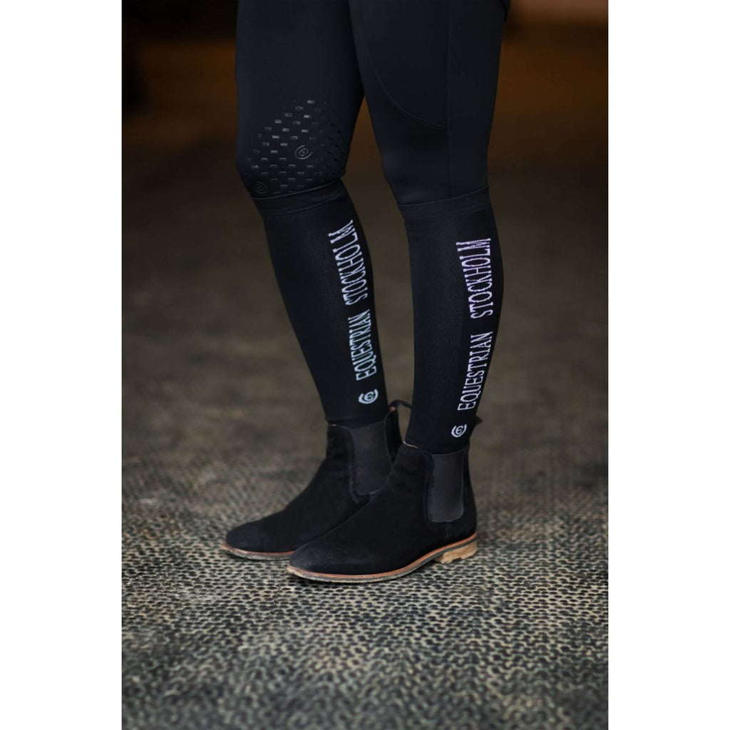 Equestrian Stockholm Chaussettes d'Équitation Bamboo Blend Black Edition