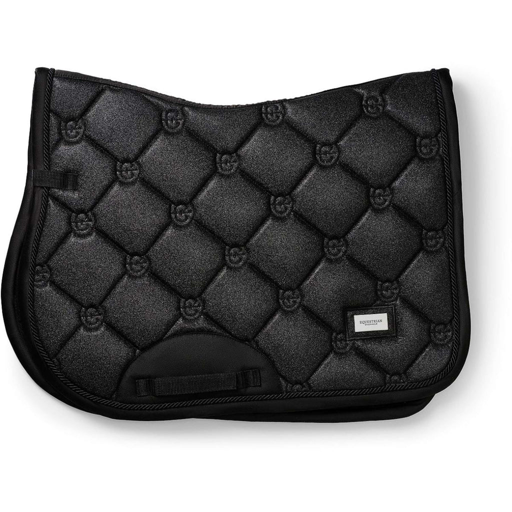 Equestrian Stockholm Tapis de Selle de Saut All Black Glimmer