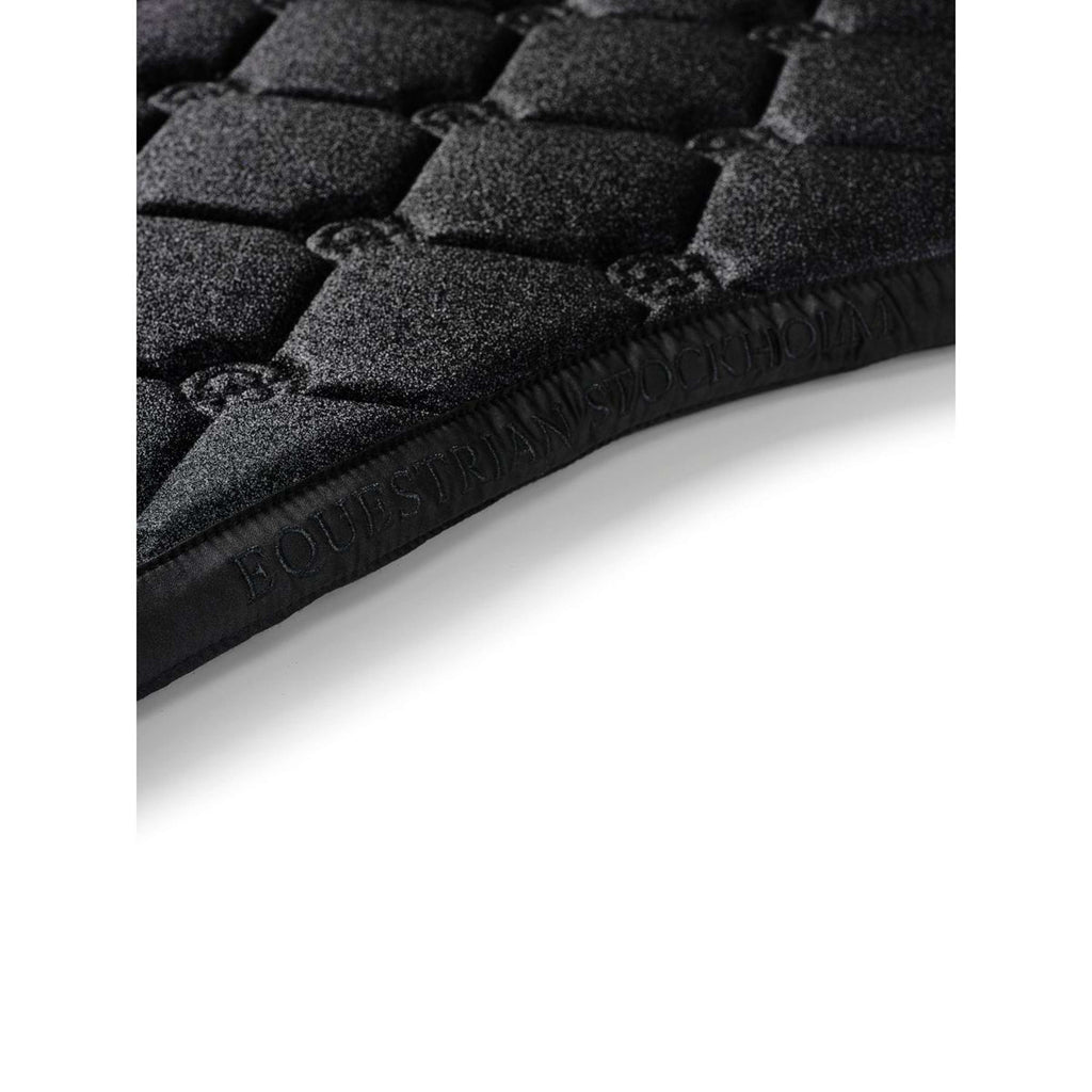 Equestrian Stockholm Tapis de Selle de Saut All Black Glimmer