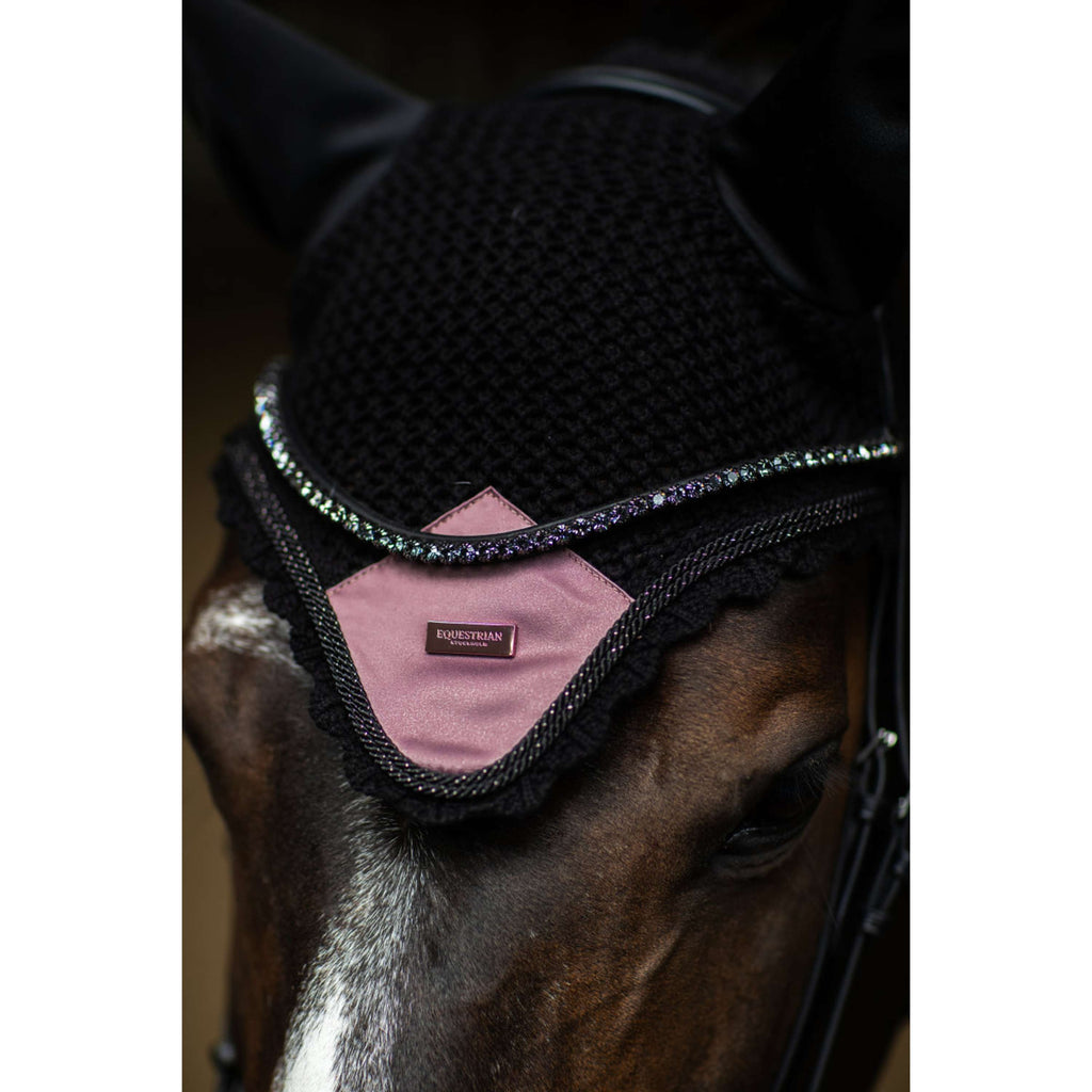 Equestrian Stockholm Bonnet Anti-Mouches Noir/Blush