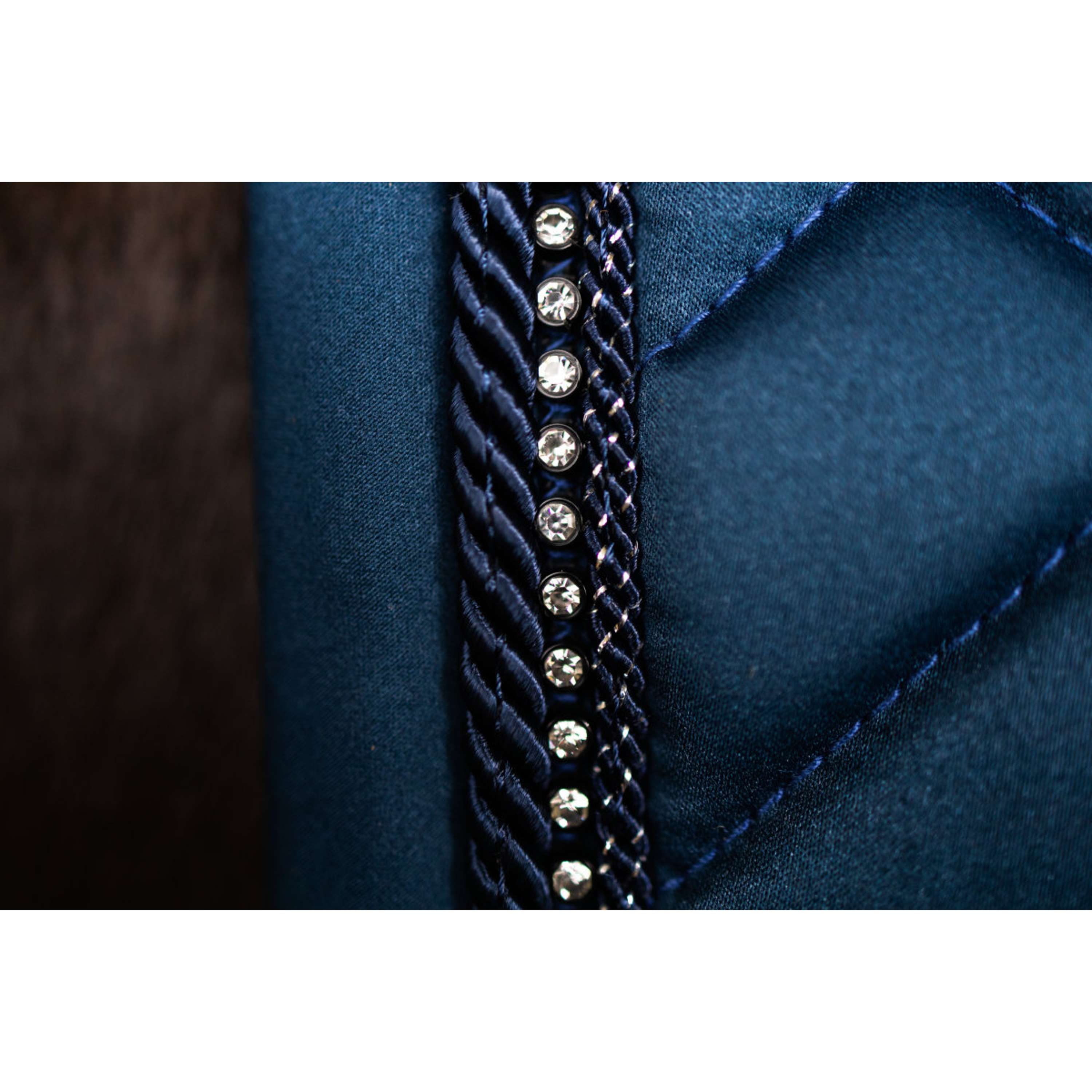 Equestrian Stockholm Tapis de Selle Crystal Shine Dressage Blue Meadow