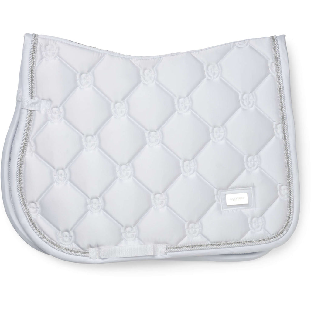 Equestrian Stockholm Tapis de Selle Crystal Shine de Saut Blanc