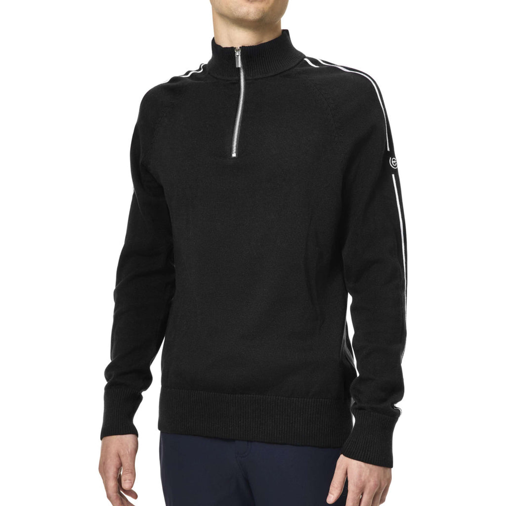Equestrian Stockholm Knitted Zip Top Hommes Noir