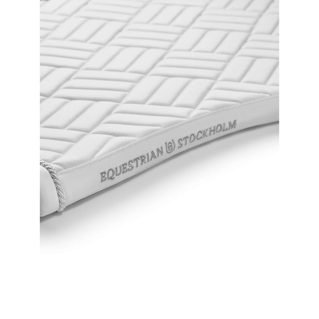 Equestrian Stockholm Tapis de Selle Modern Dressage White Silver