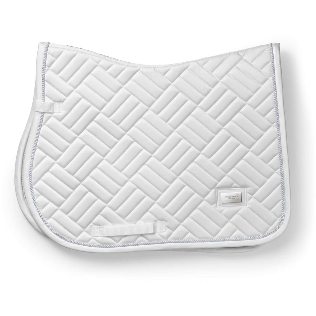 Equestrian Stockholm Tapis de Selle Modern de Saut White Silver