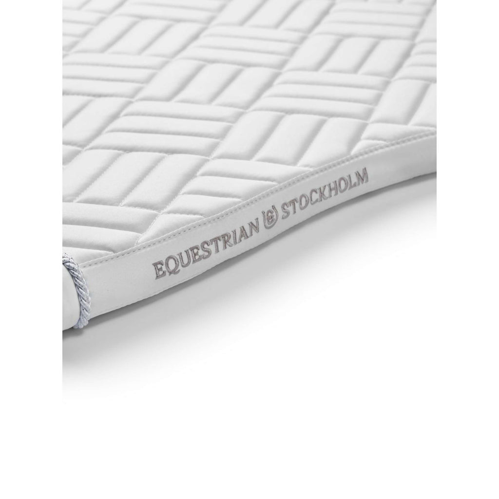 Equestrian Stockholm Tapis de Selle Modern de Saut White Silver