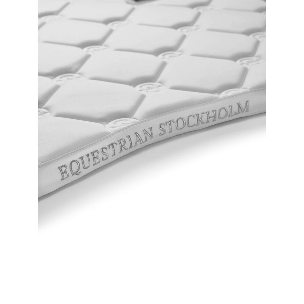 Equestrian Stockholm Tapis de Selle Dressage White Silver