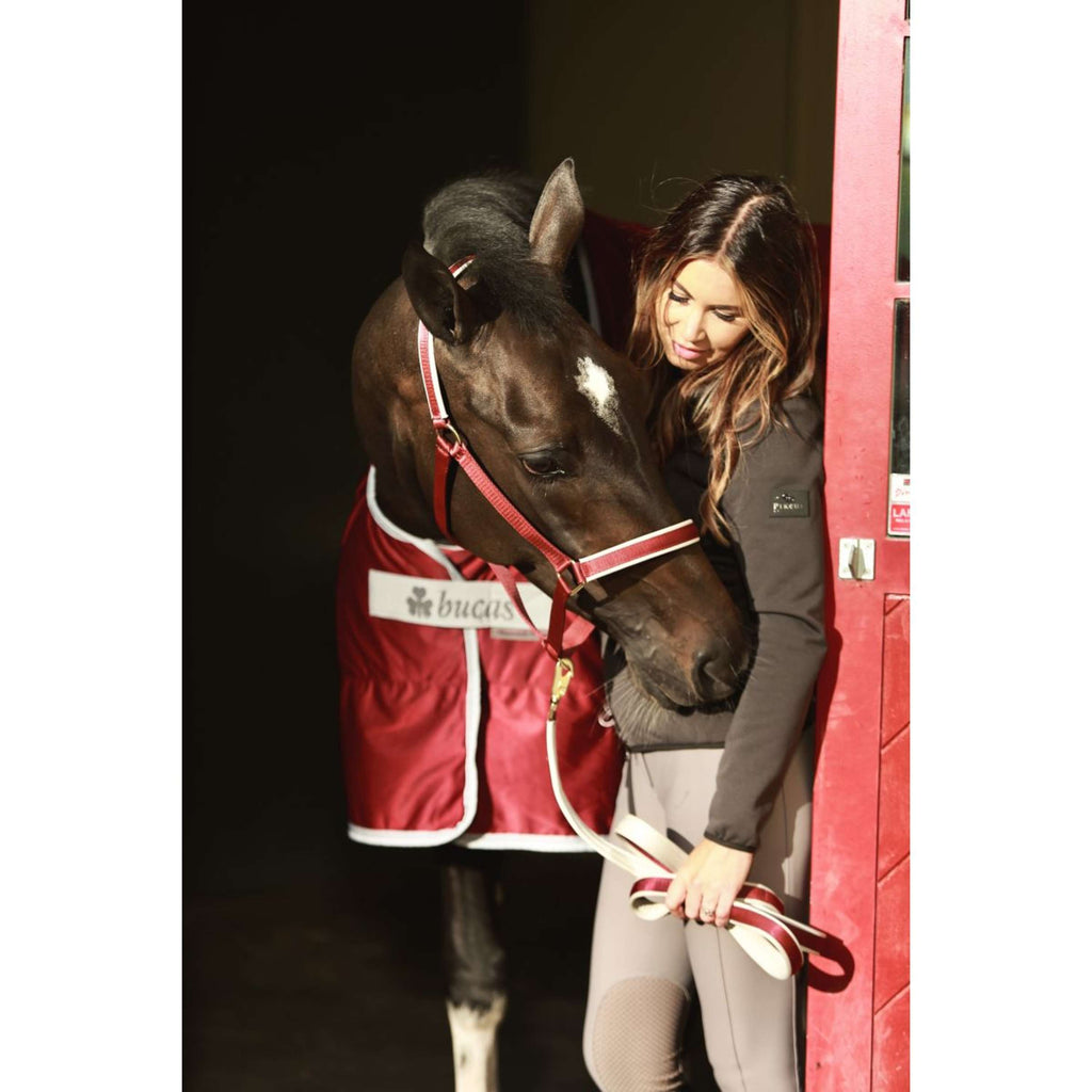 Bucas Lead Rein Dublin Padded Wine/Silver