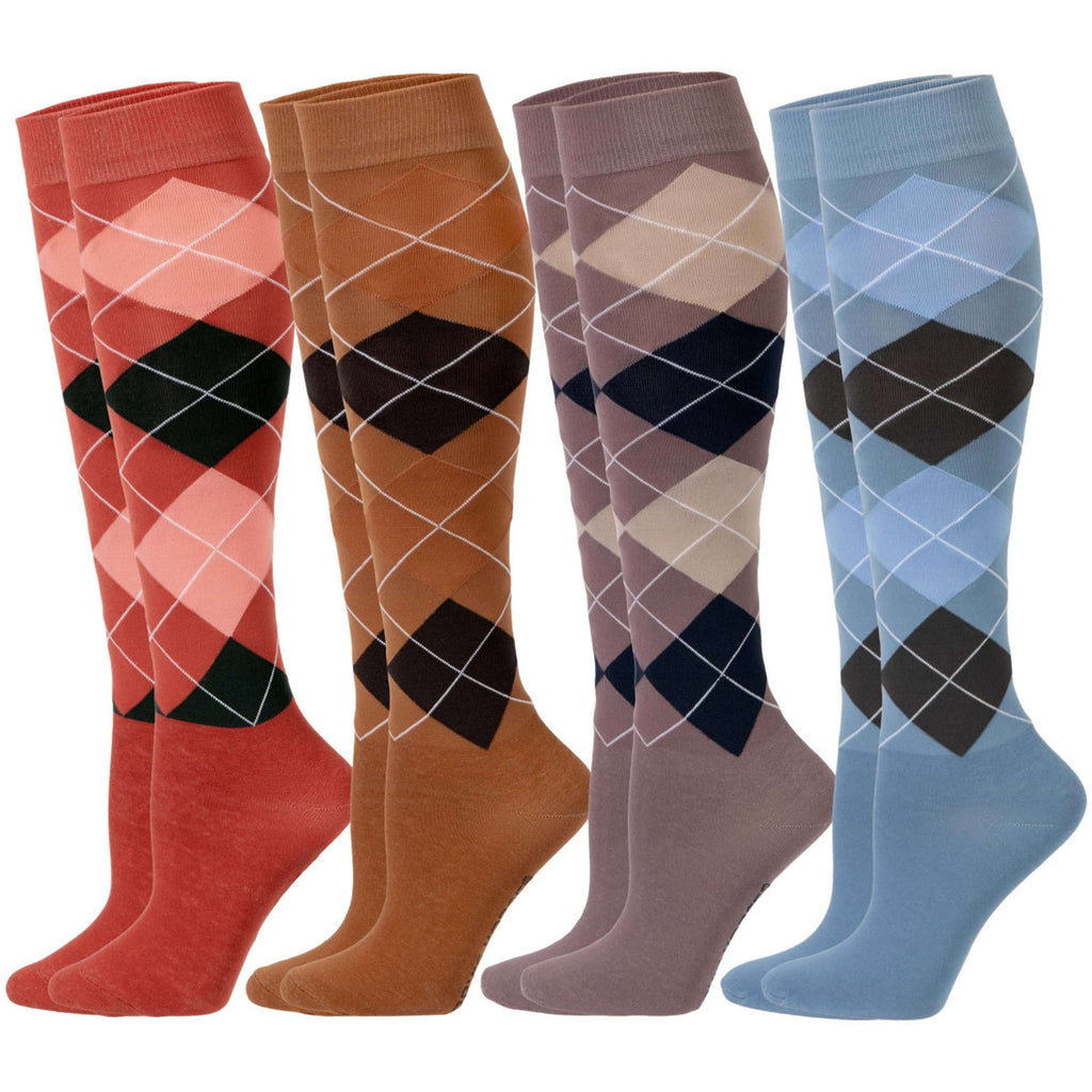 Harry's Horse Chaussettes d'Équitation Argyle Mocha-Bisque