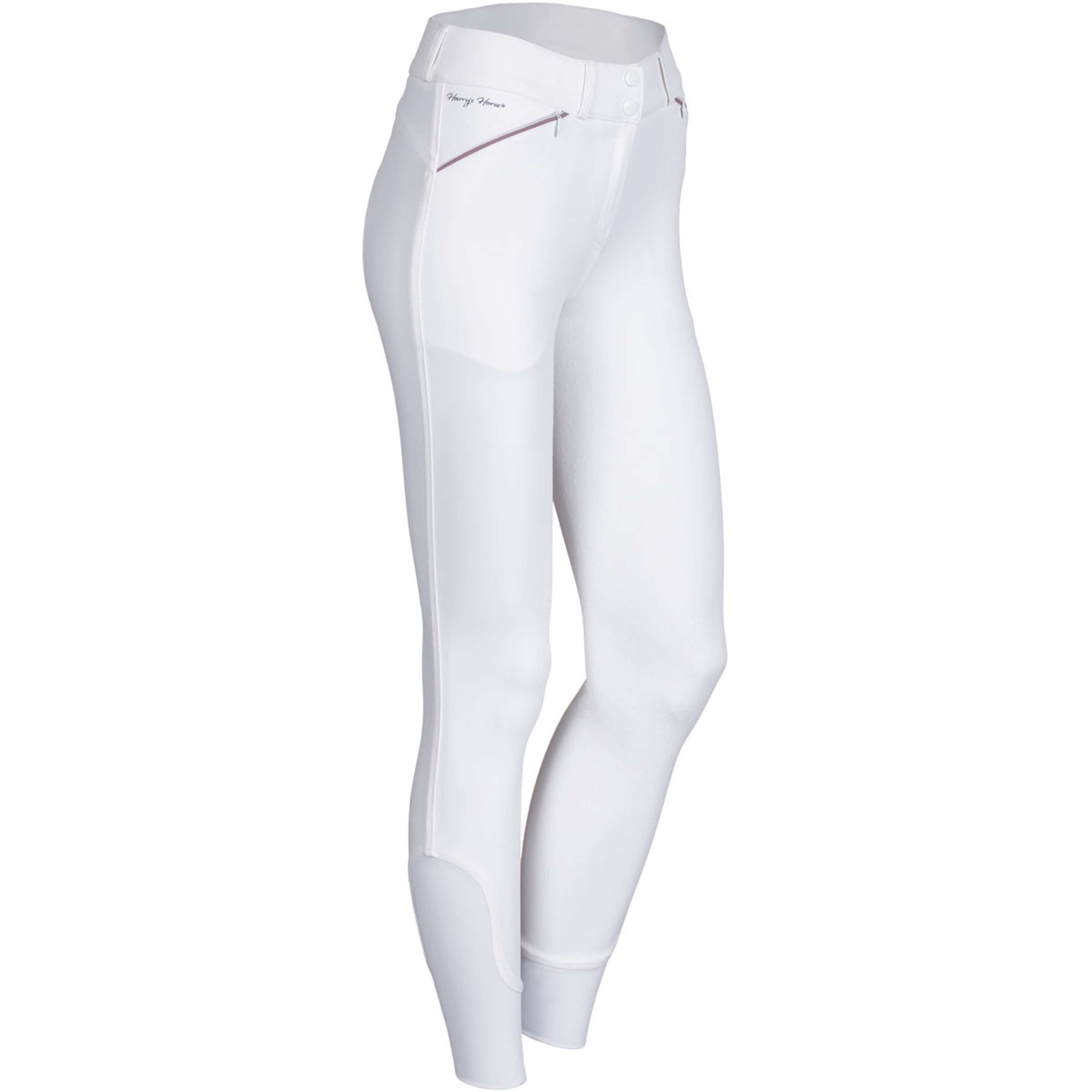 Harry's Horse Pantalon d'Équitation Mauve Blush Full Grip Blanc