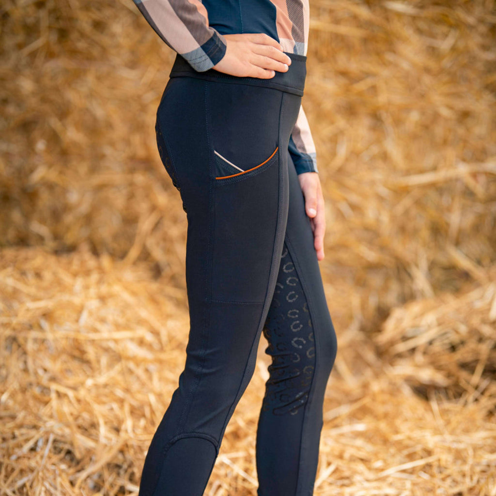 Harry's Horse Legging d'Équitation STOUT! Maverick Full Grip Total Eclipse