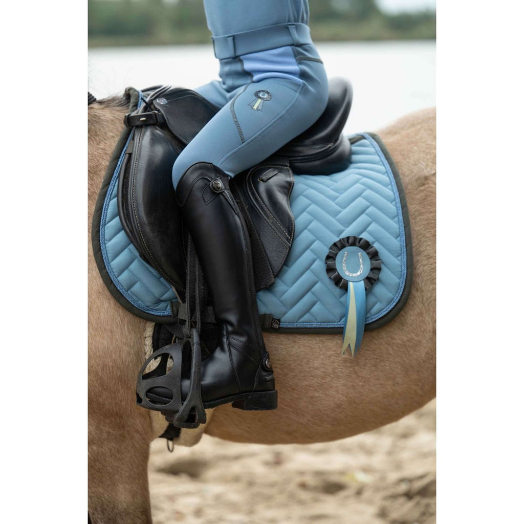 HKM Tapis de Selle Nele Dressage Bleu Fumeé
