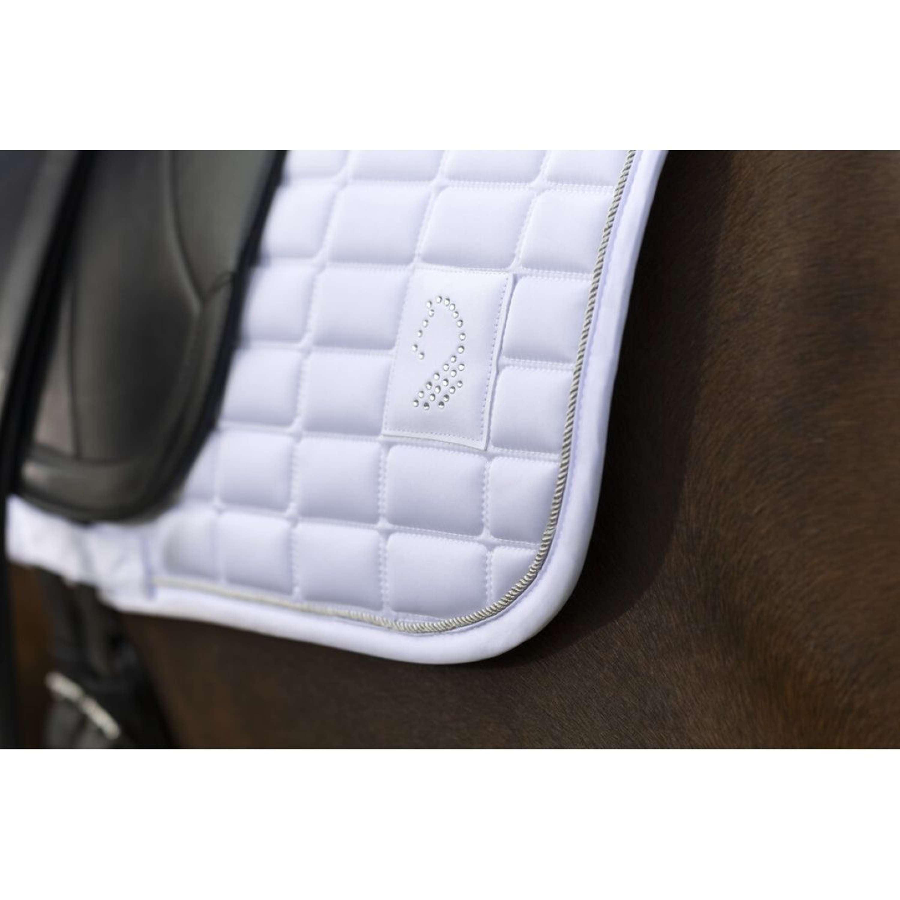 HKM Tapis de Selle Amalfi Competition Dressage Blanc