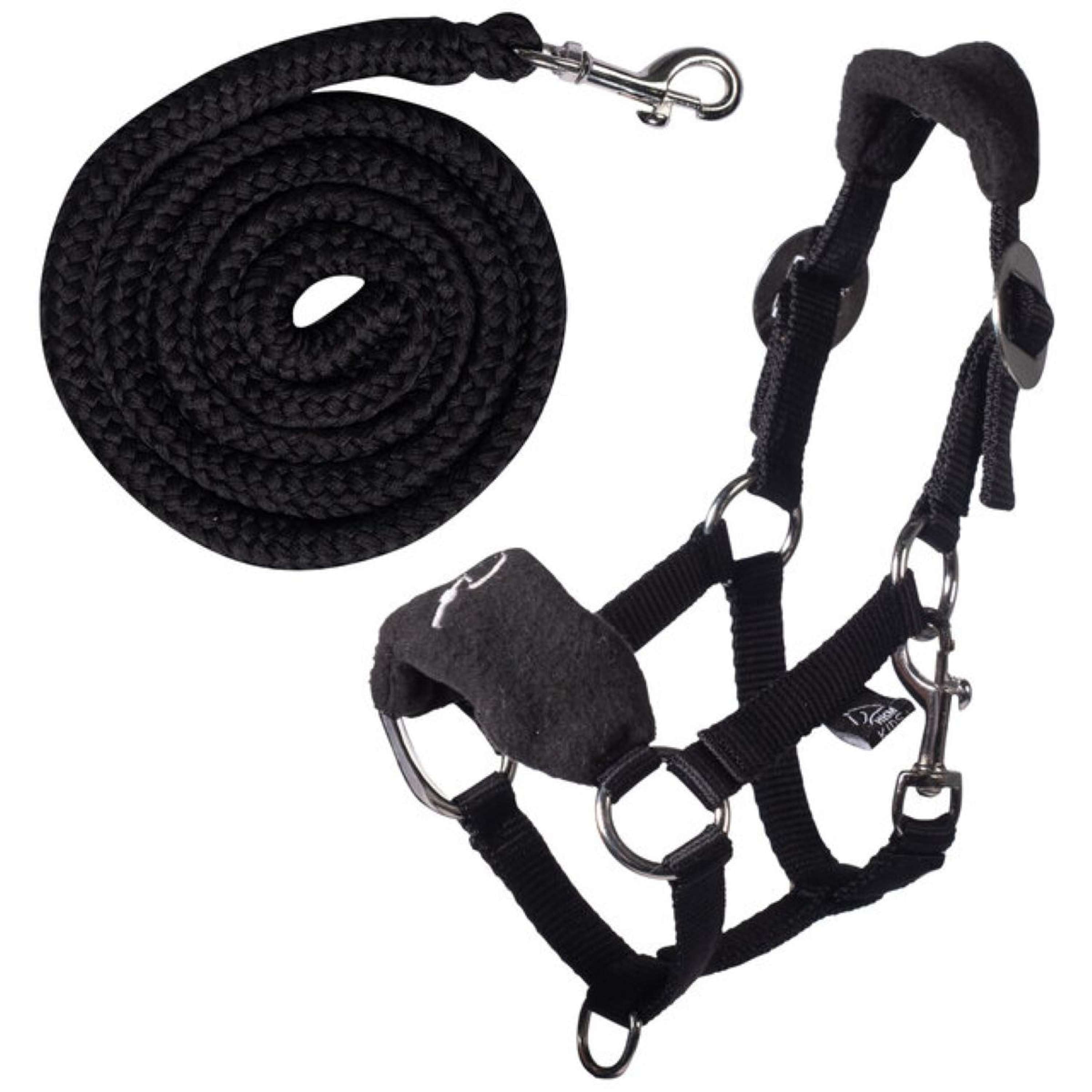 HKM Hobby Horsing Licol en polaire Noir