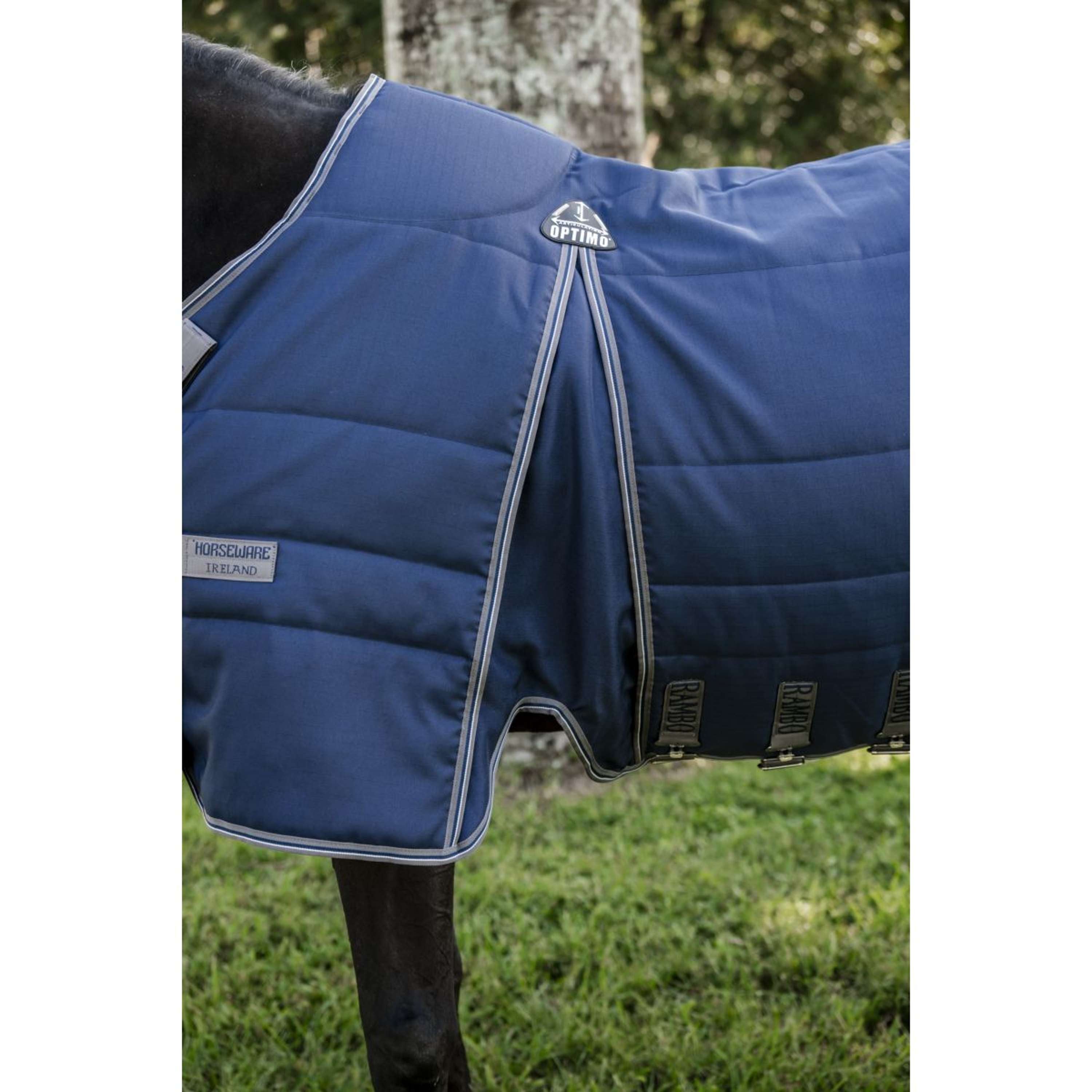 Rambo Optimo Couverture d'Écurie 200g Navy/Thunderstorm Grey/Silver