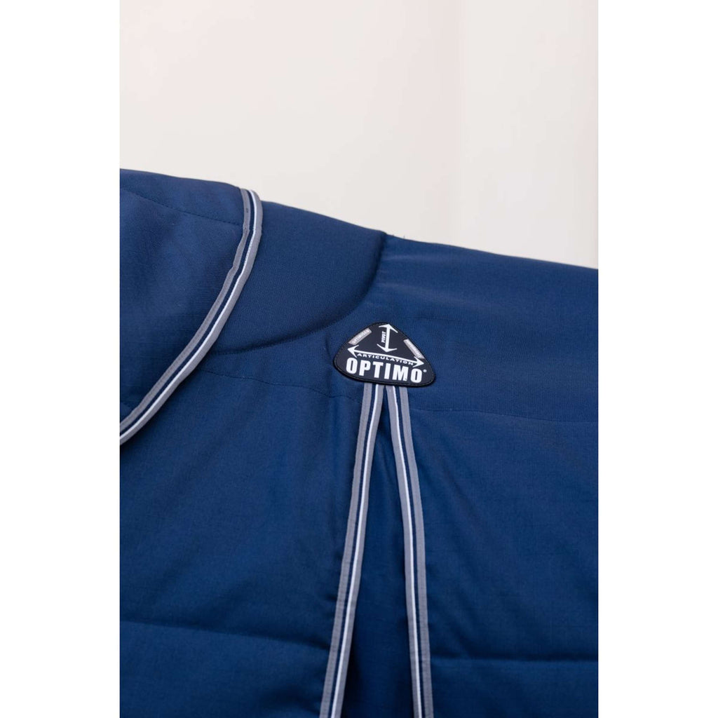 Rambo Optimo Couverture d'Écurie Plus 200g Navy/Thunderstorm Grey/Silver