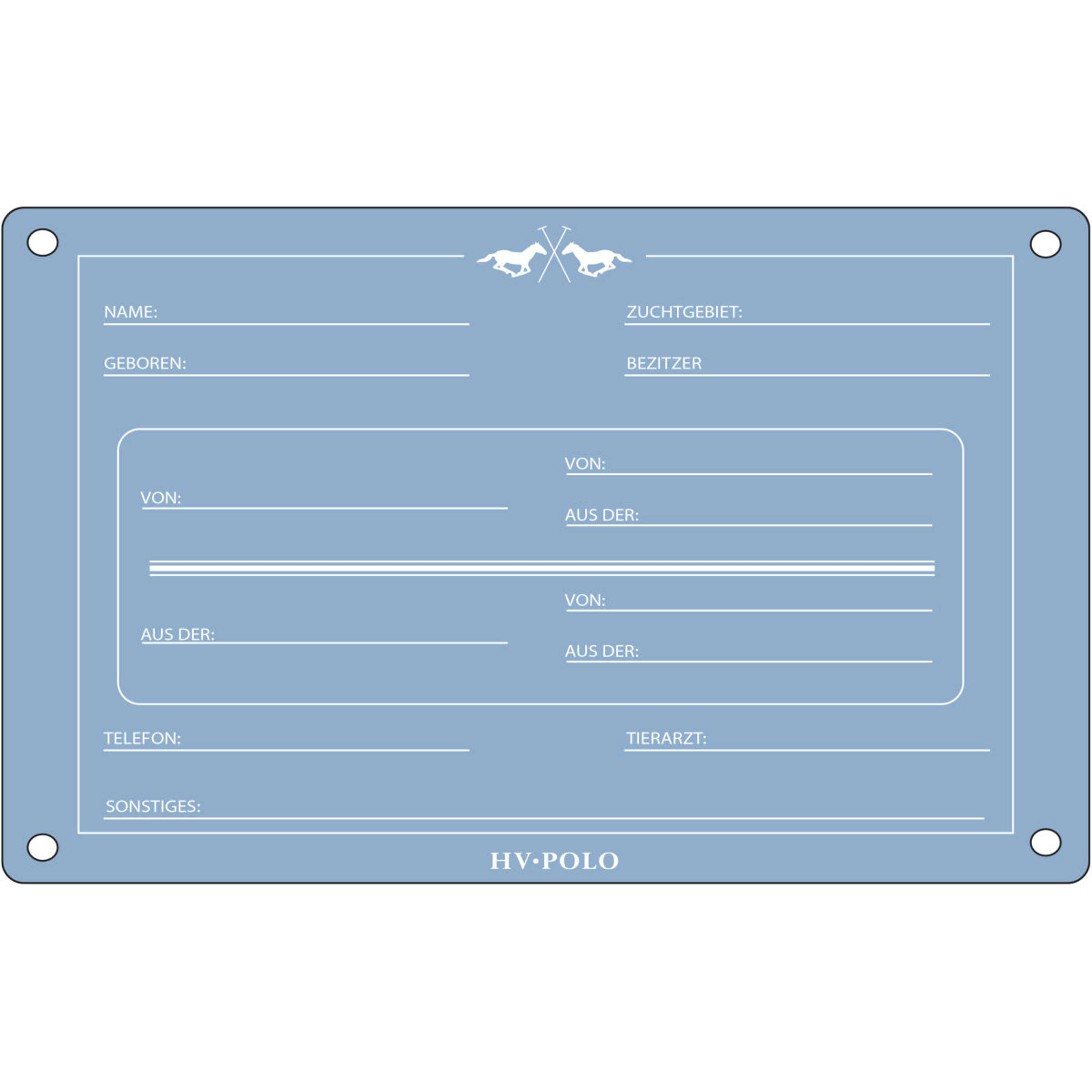 HV Polo Plaque de Box HVPPolo Allemand Powder Blue