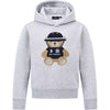 HV Polo Pull col Hoodie HVPTeddy Enfants Grey Heather