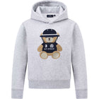 HV Polo Pull col Hoodie HVPTeddy Enfants Grey Heather