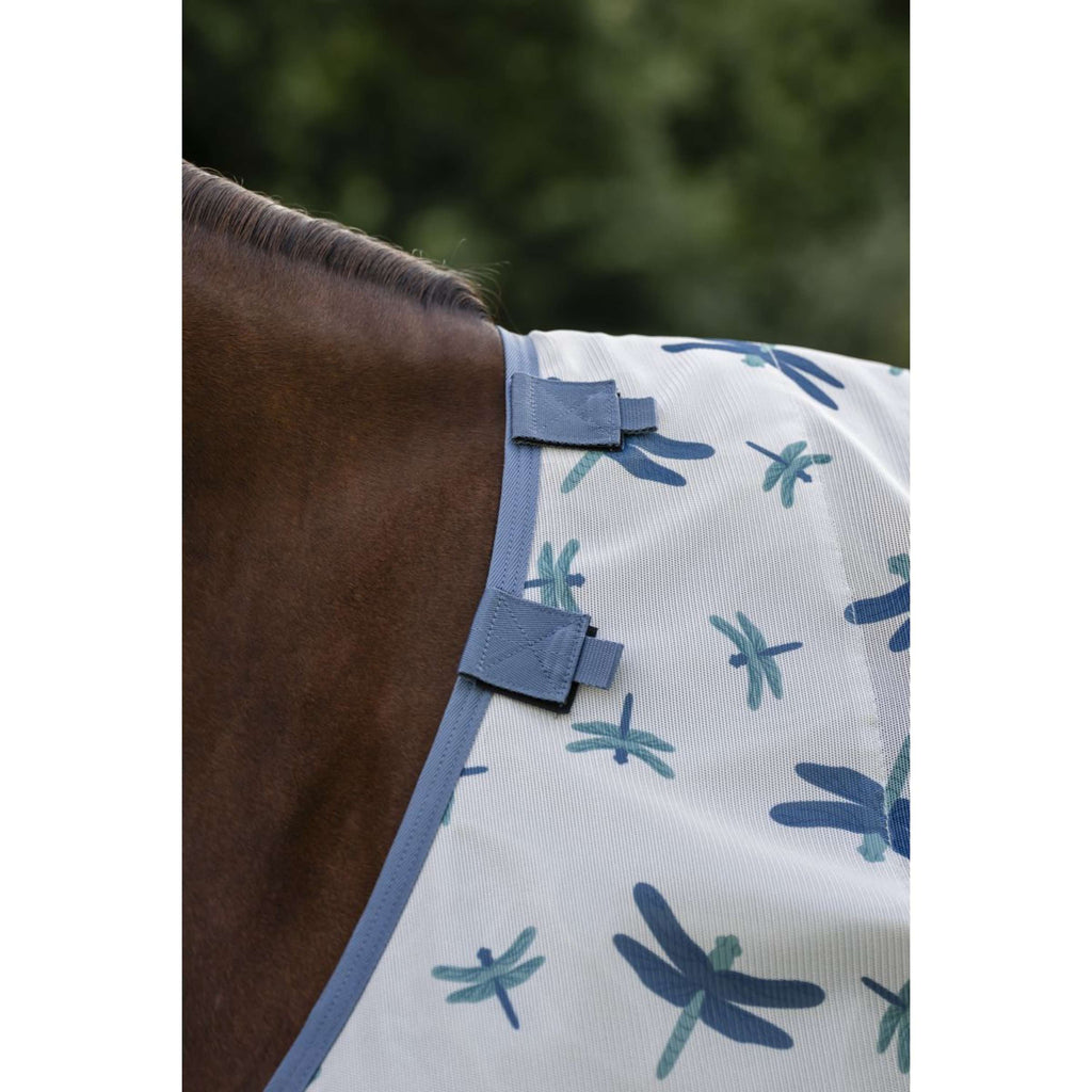 Amigo Couverture Anti-Mouches Pony Dragonfly Print/Silver/Blue/Sage
