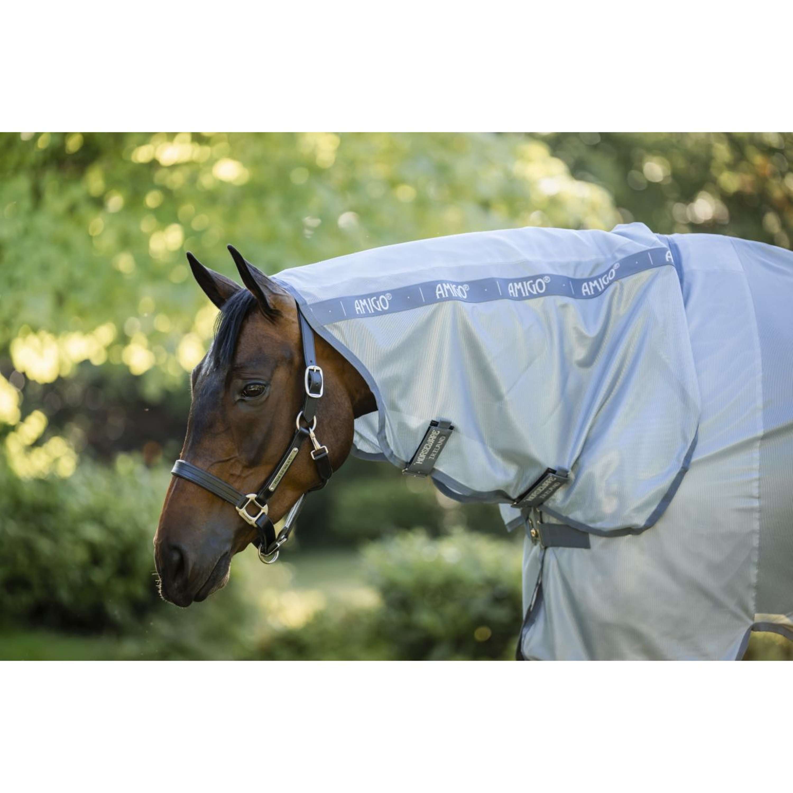 Amigo Couverture Anti-Mouches Integrated Heather Blue/Blue/Silver