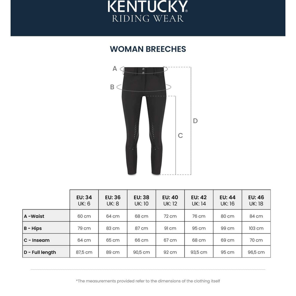 Kentucky Pantalon d'Équitation Miami Knee Grip Femme Noir