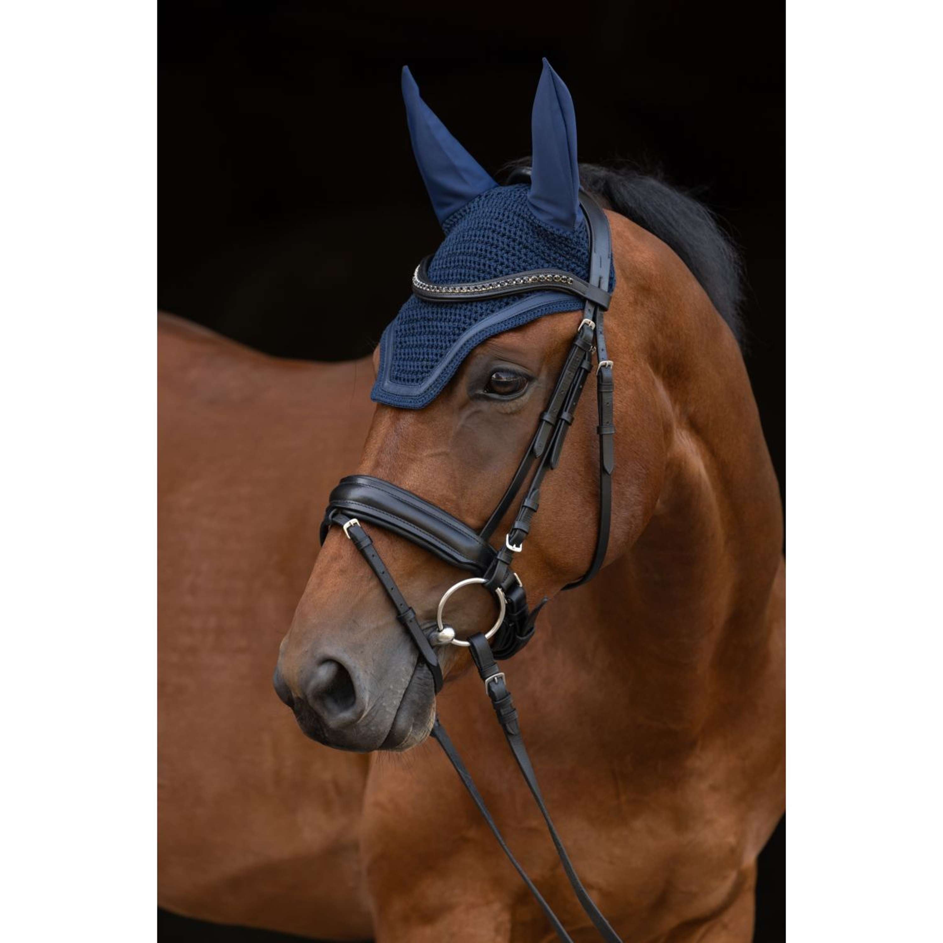 Covalliero Bonnet Anti-Mouches Linea Marin foncé