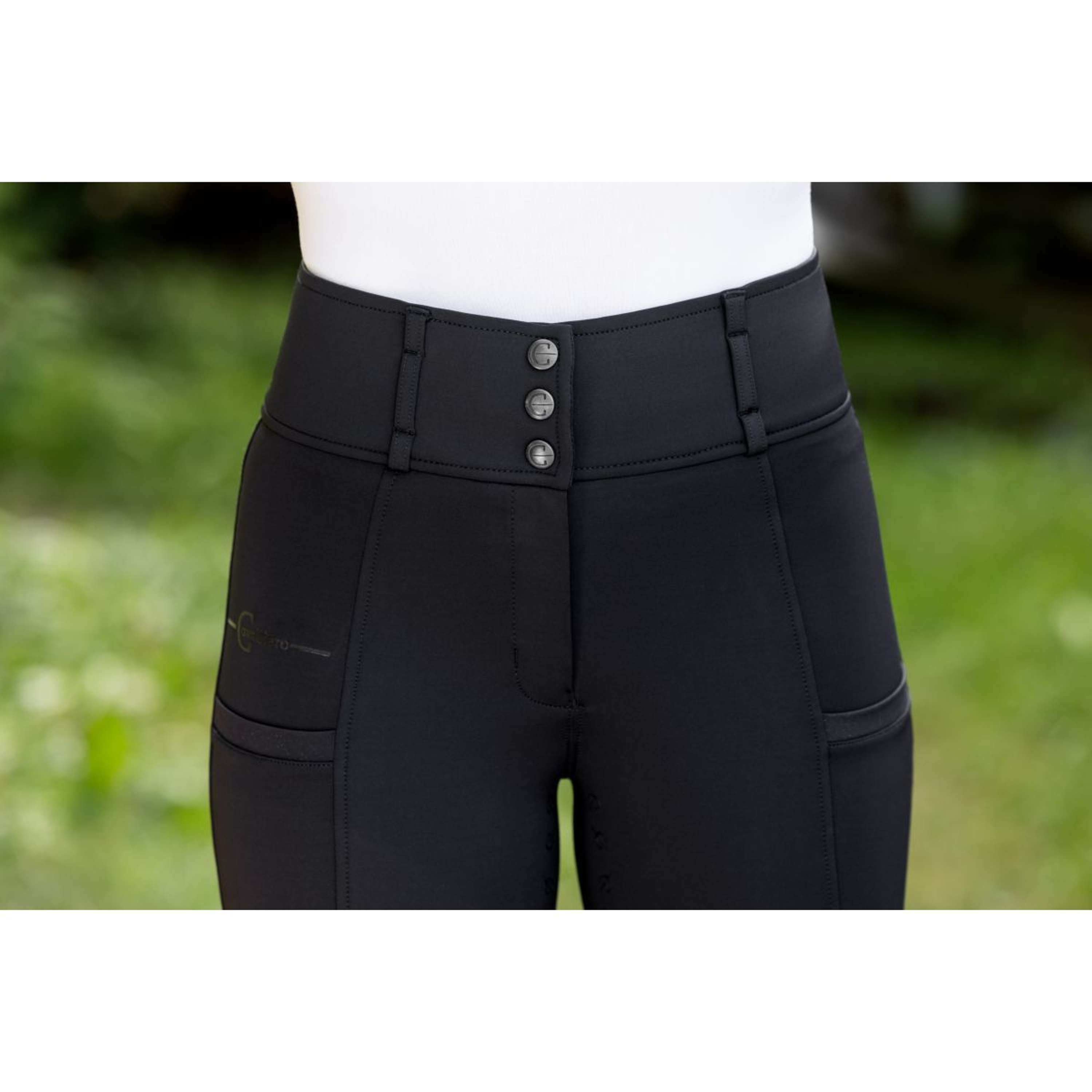 Covalliero Pantalon d'Équitation Highwaist Full Grip Noir