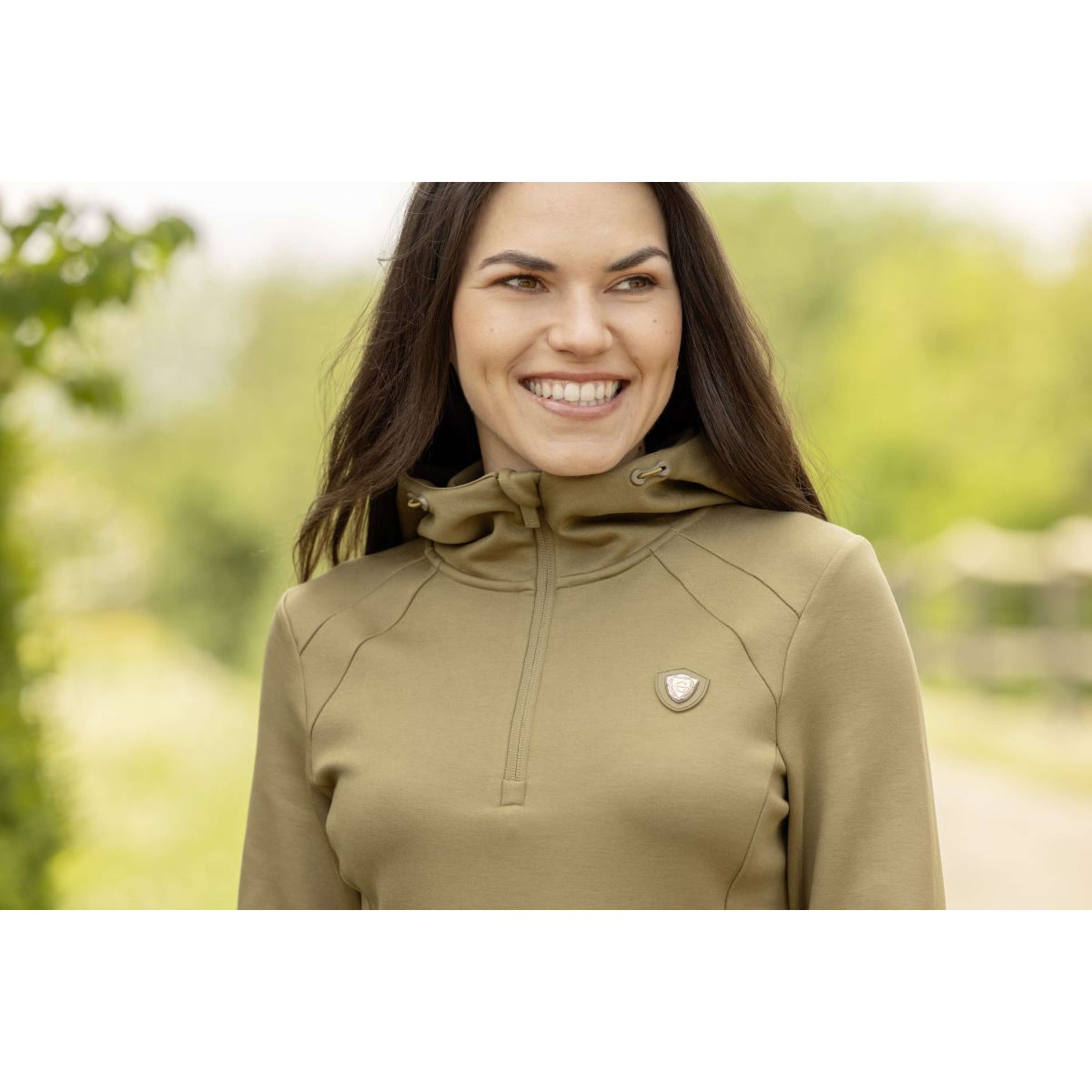 Covalliero Pull col Hoodie SS26 Femme Noix