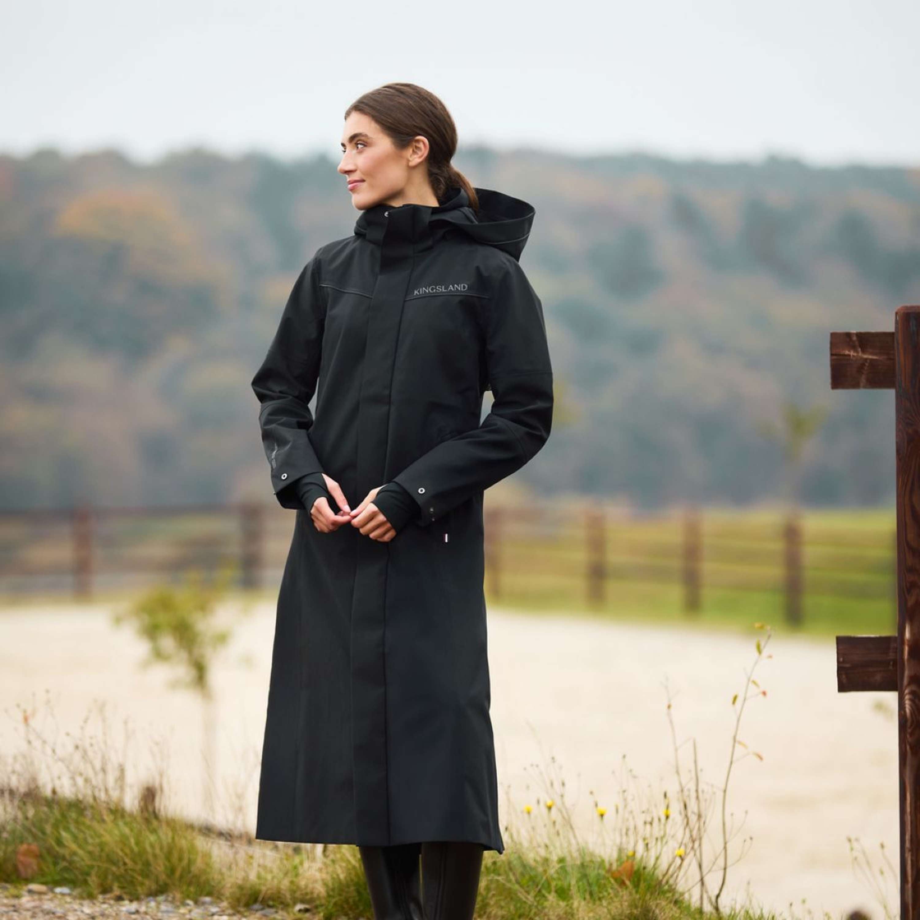 Kingsland Veste Longue KLLucia Étanche Noir