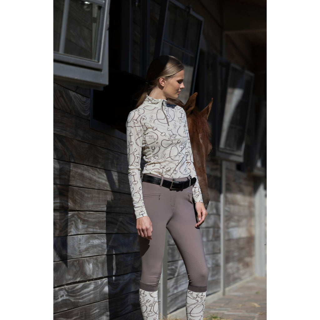 Kingsland Pantalon d'Équitation KLKerry Seamless Full Grip Brown Iron