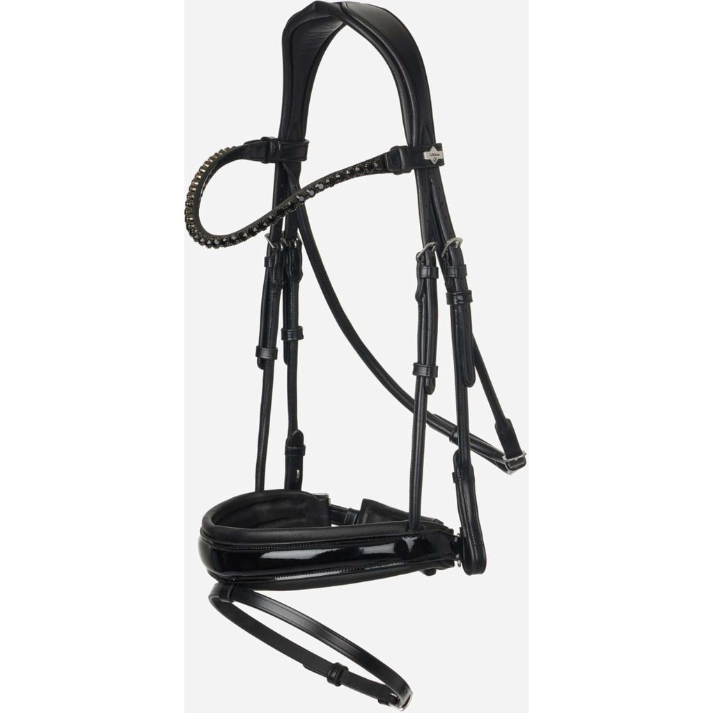 LeMieux Bride Kudos Patent Dressage Noir
