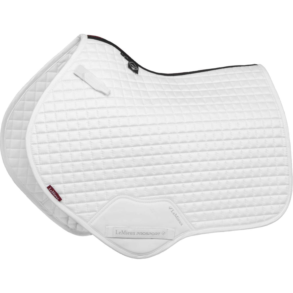 LeMieux Tapis de Selle Suede Square Close Contact Blanc