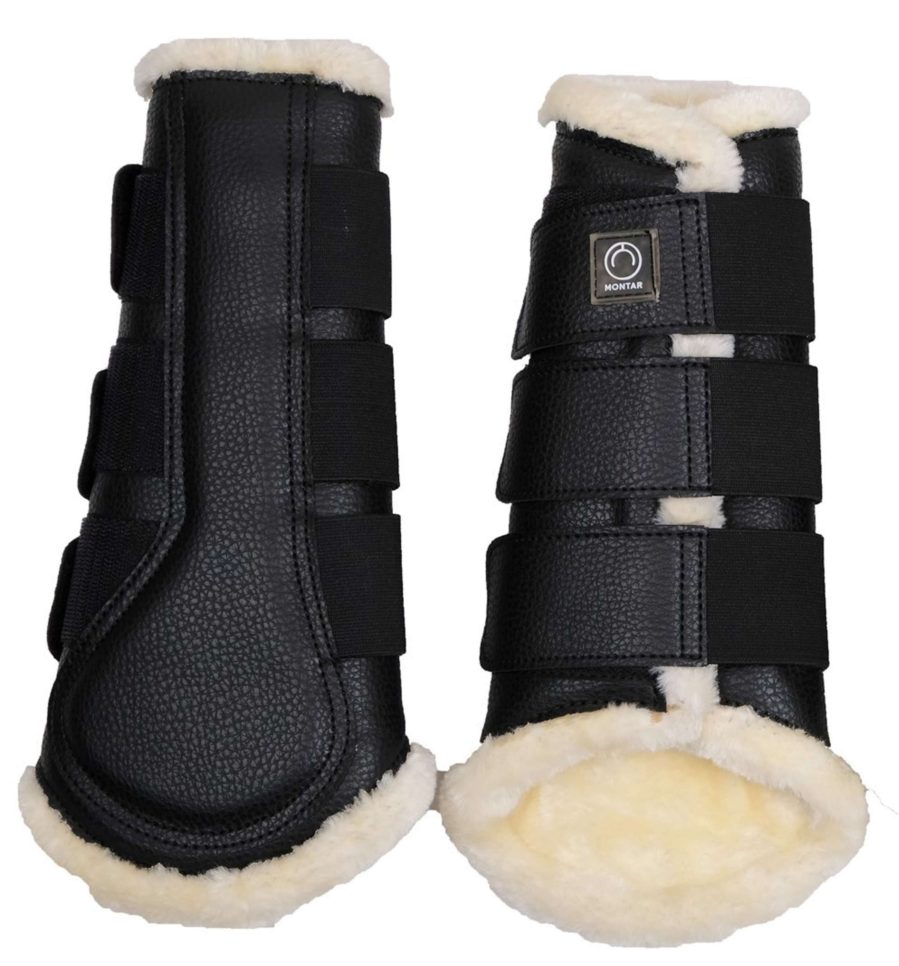 Montar Guêtres Tech en Cuir Noir