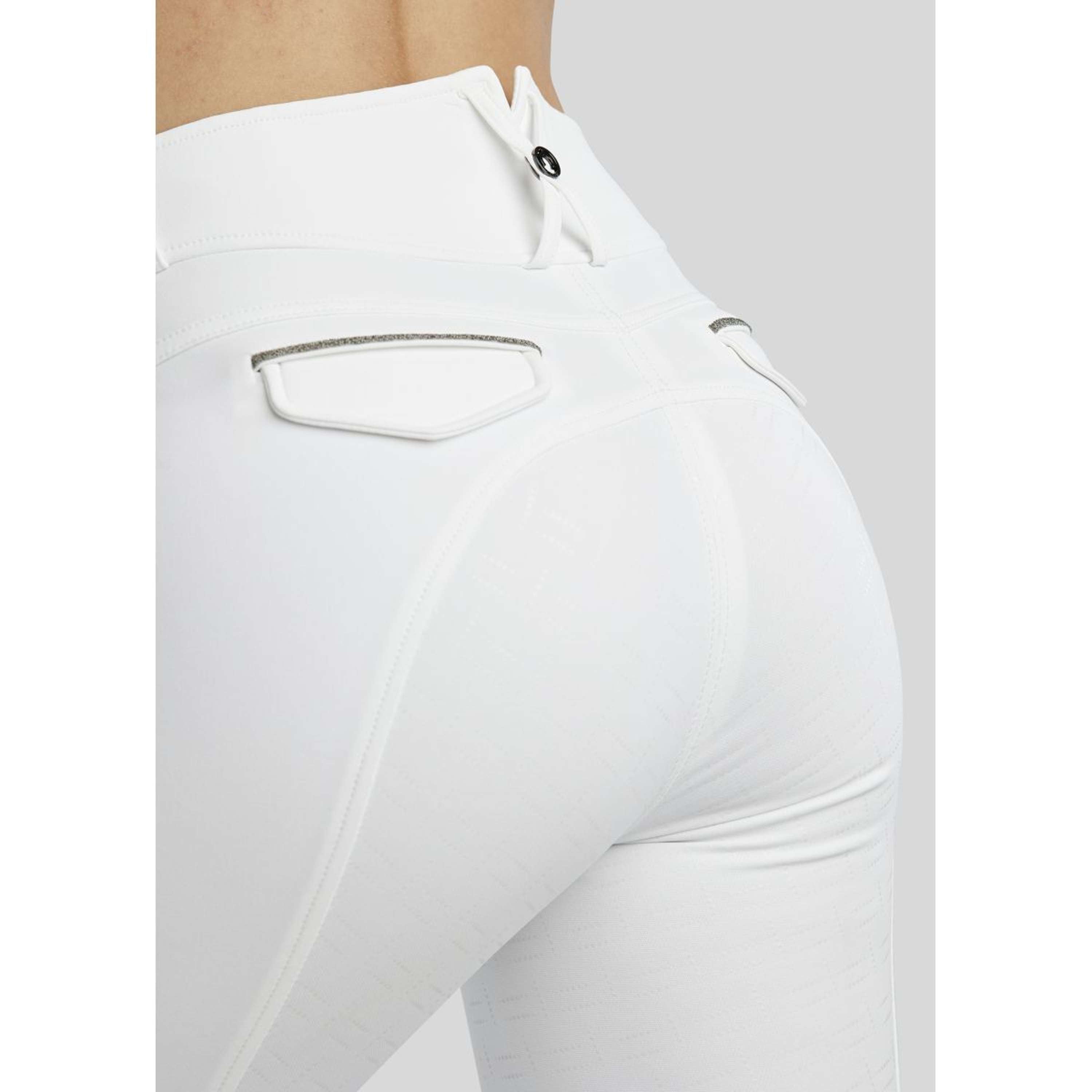 Montar Pantalon d'Équitation MoGloria Full Grip Blanc