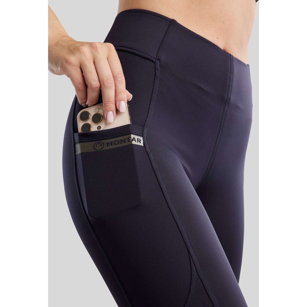 Montar Legging d'Équitation MoTilley Full Grip Marin