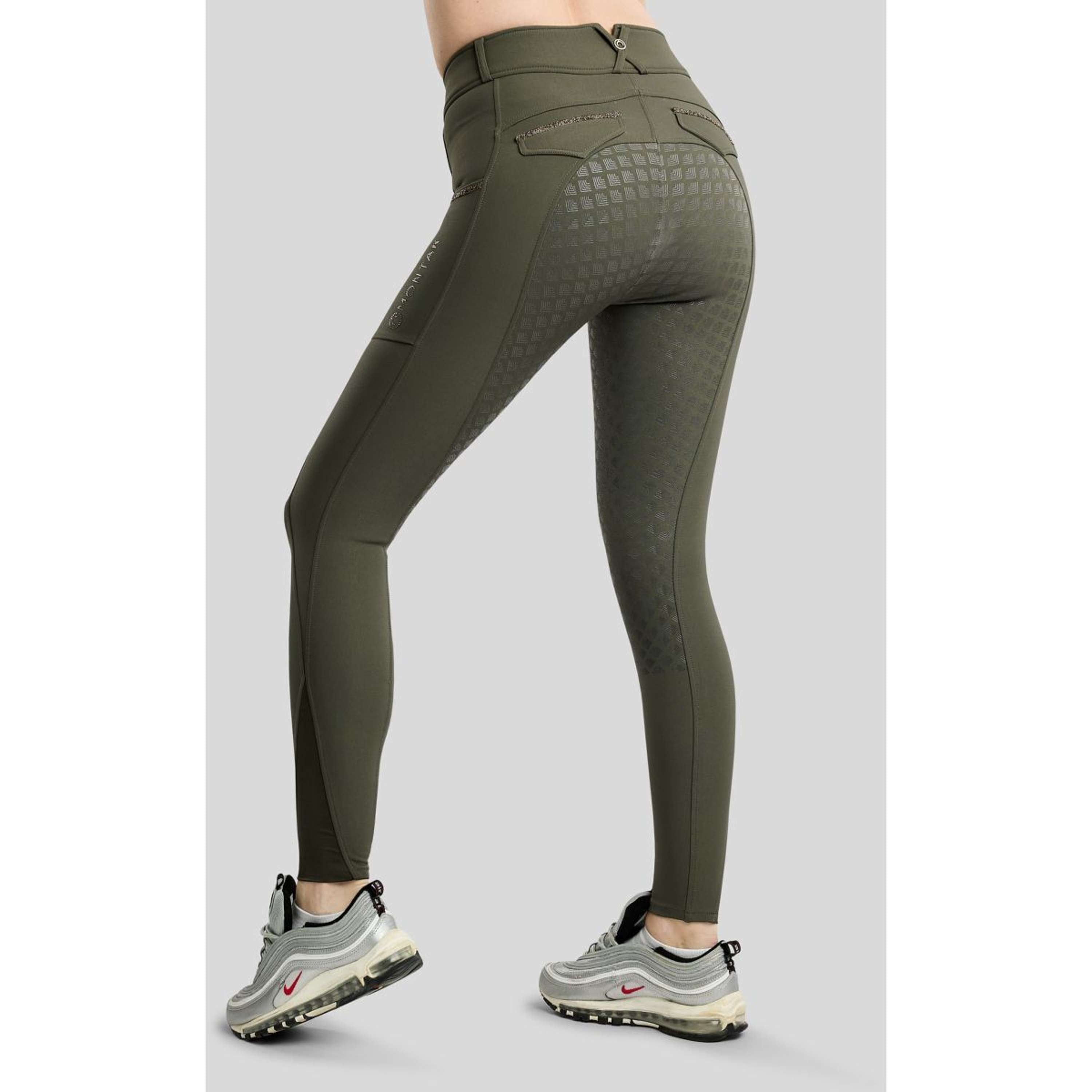 Montar Pantalon d'Équitation MoVeronica Golden Quartz Full Grip Forest Green