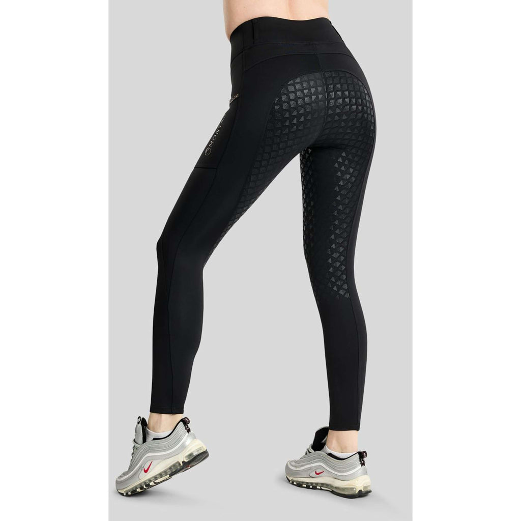 Montar Leggings d'équitation Thermo MoVeronica Golden Quartz Full Grip Noir