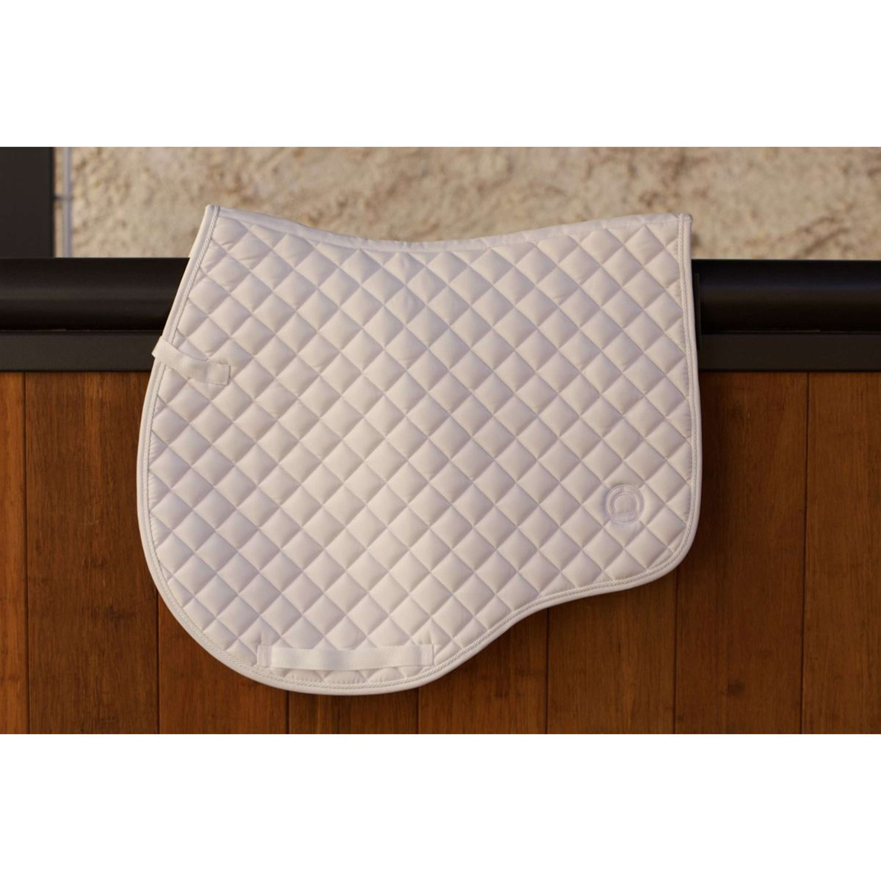Montar Tapis de Selle Fair de Saut Blanc