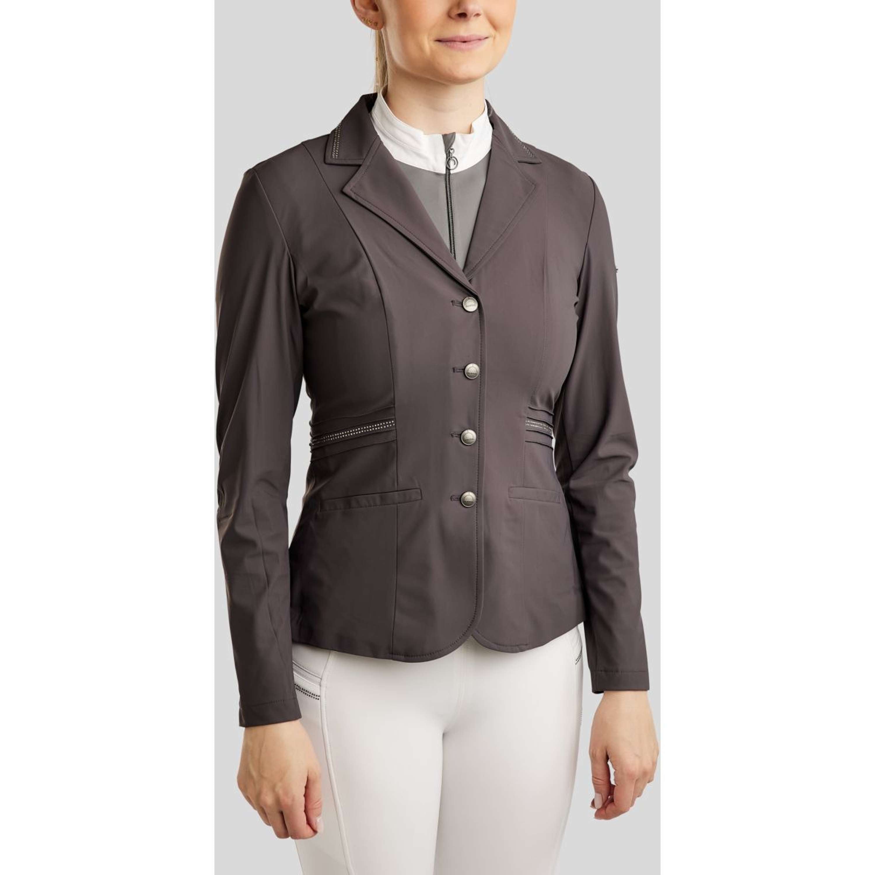 Montar Veste de Concours MoPearl Pintucks Gun Metal Crystals Slate Grey