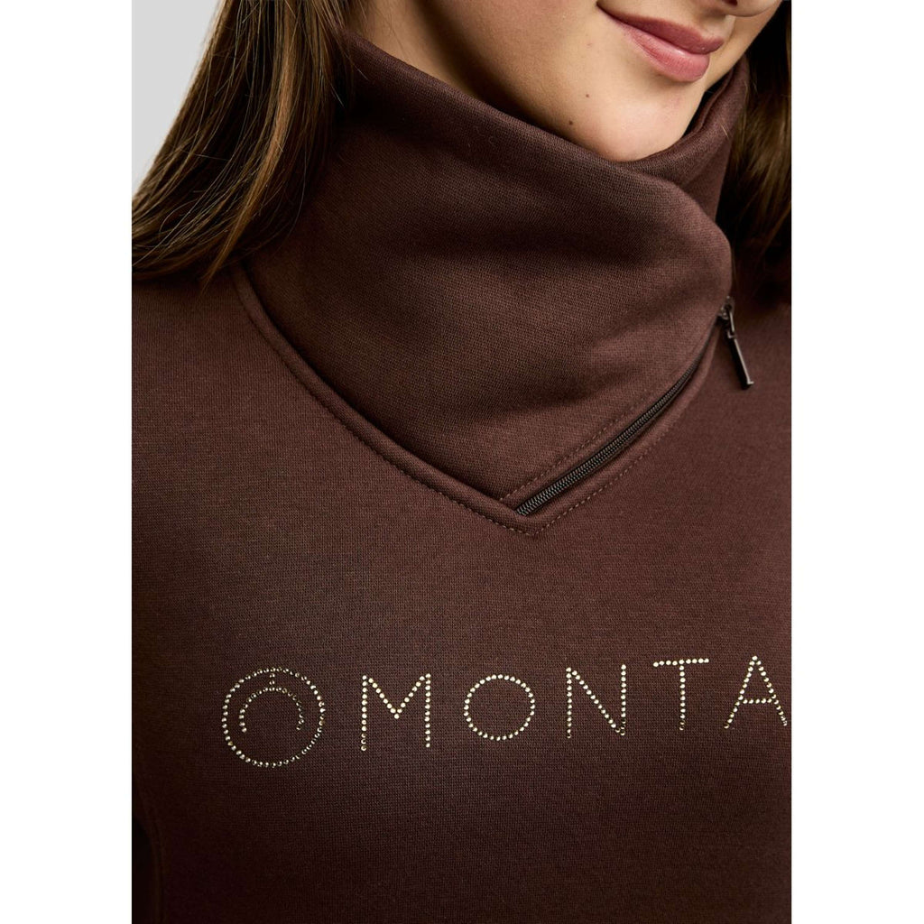 Montar Pull-over MoNaja High Collar Golden Quartz Crystals Black Peony